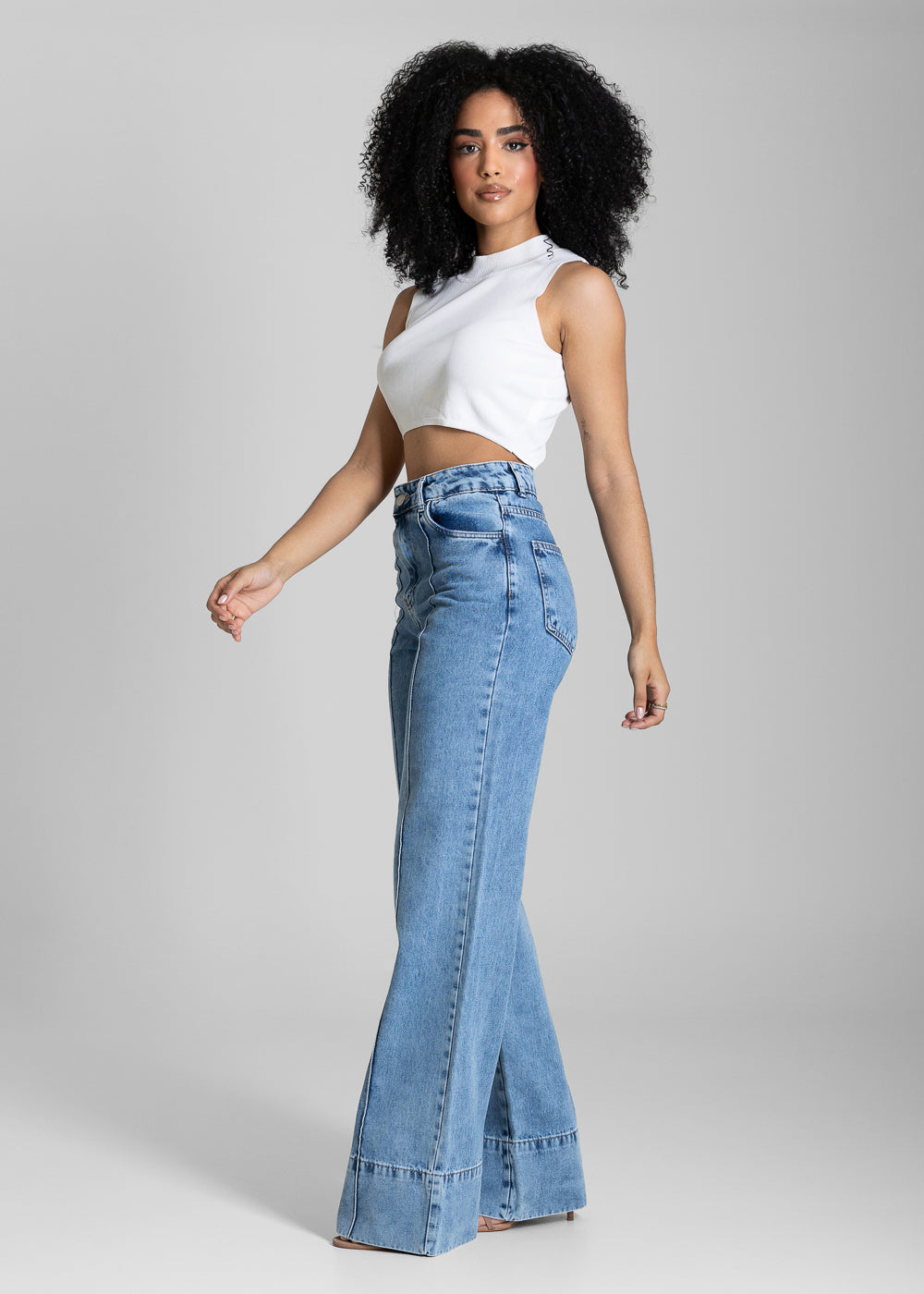 Calça Jeans Sawary Wide Leg - 284585 AZUL
