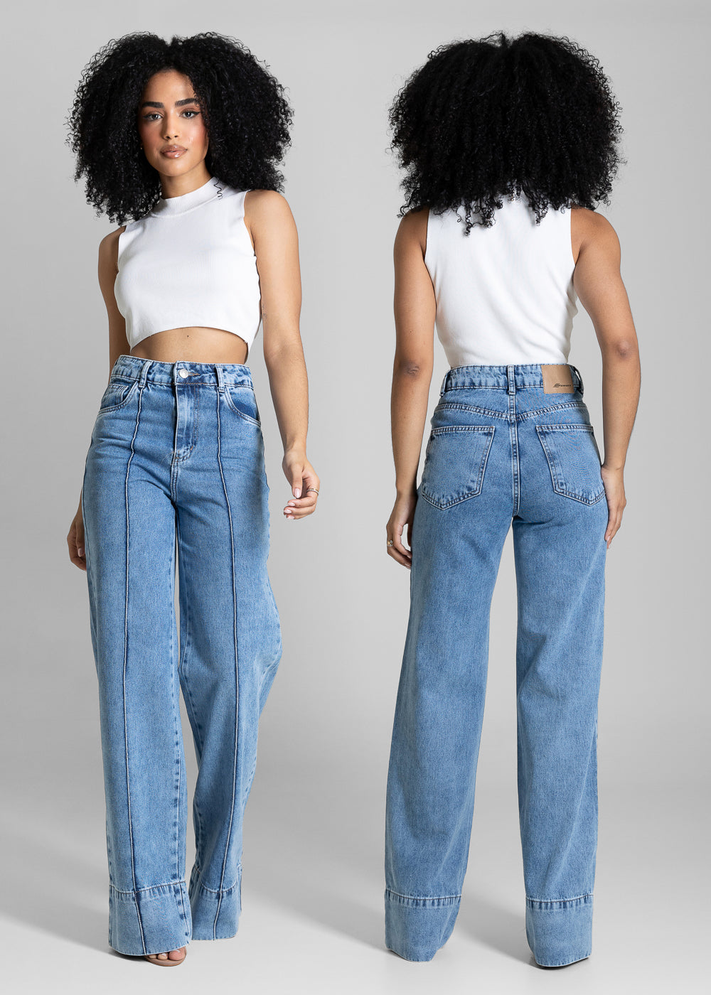 Calça Jeans Sawary Wide Leg - 284585 AZUL