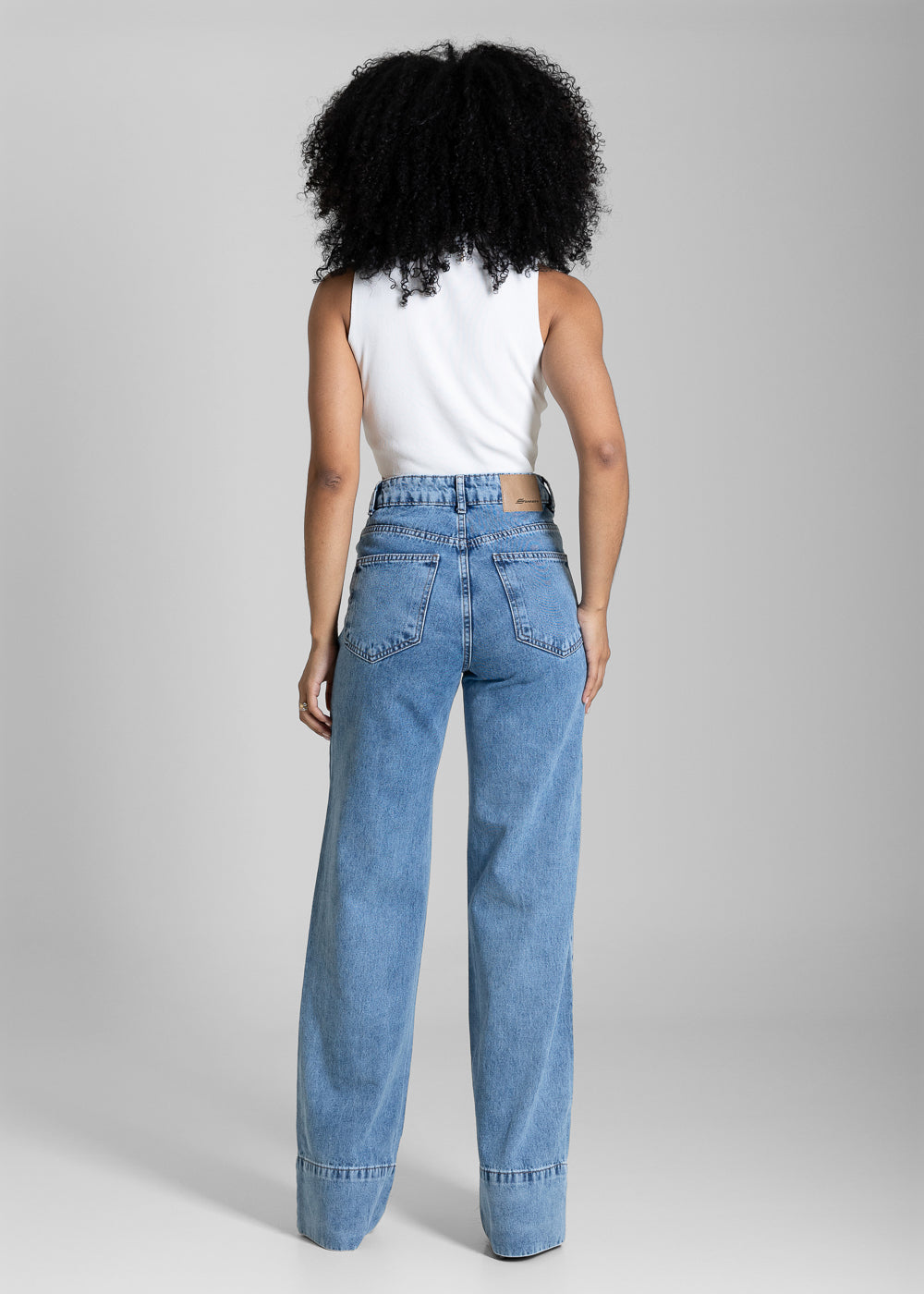Calça Jeans Sawary Wide Leg - 284585 AZUL