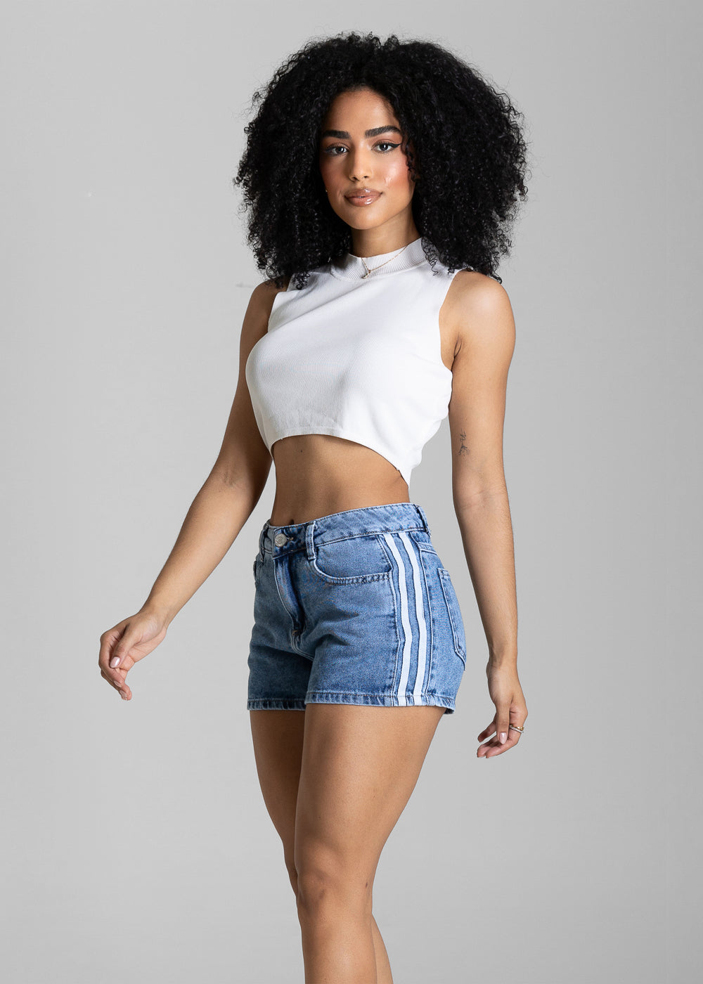 Shorts Jeans Listras Sawary - 284606 AZUL