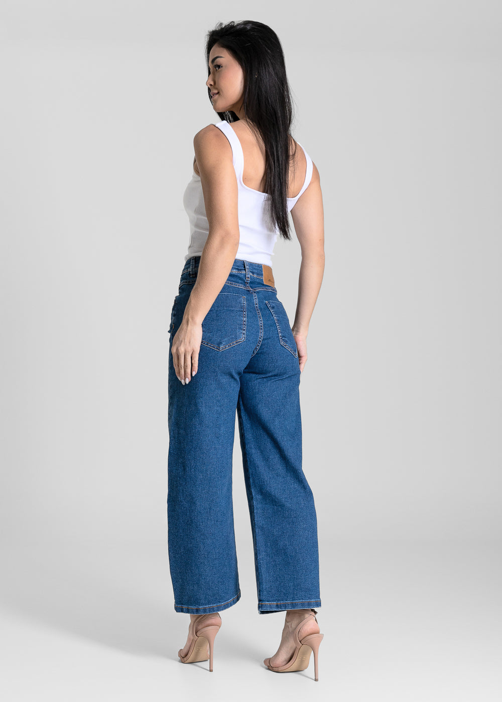 Calça Jeans Sawary Balloon Cropped - 284645 AZUL