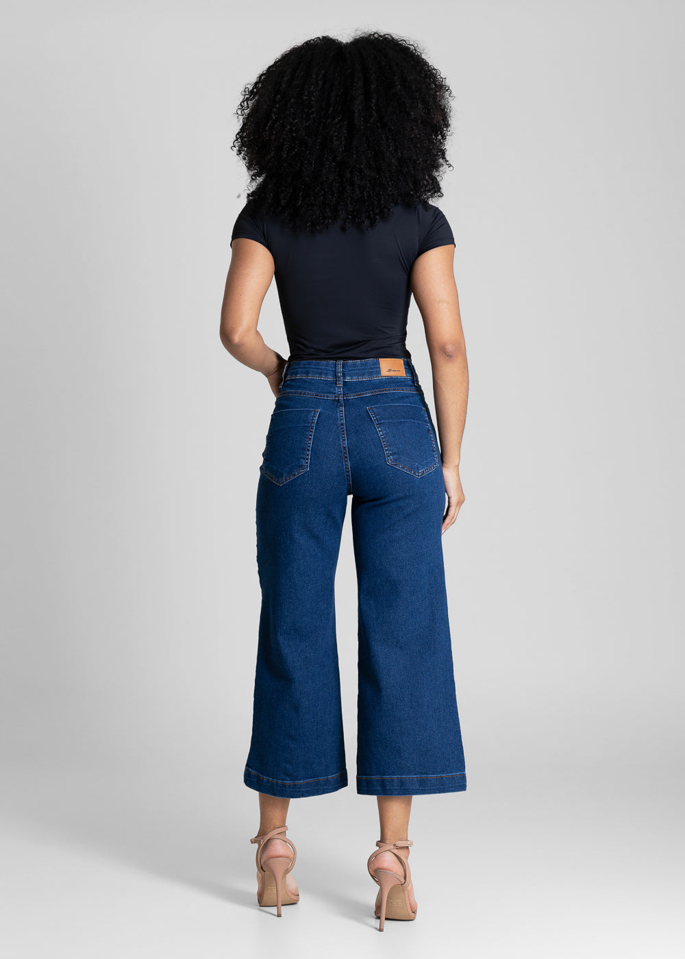 Calça Jeans Sawary Wide Leg Cropped - 284654 AZUL