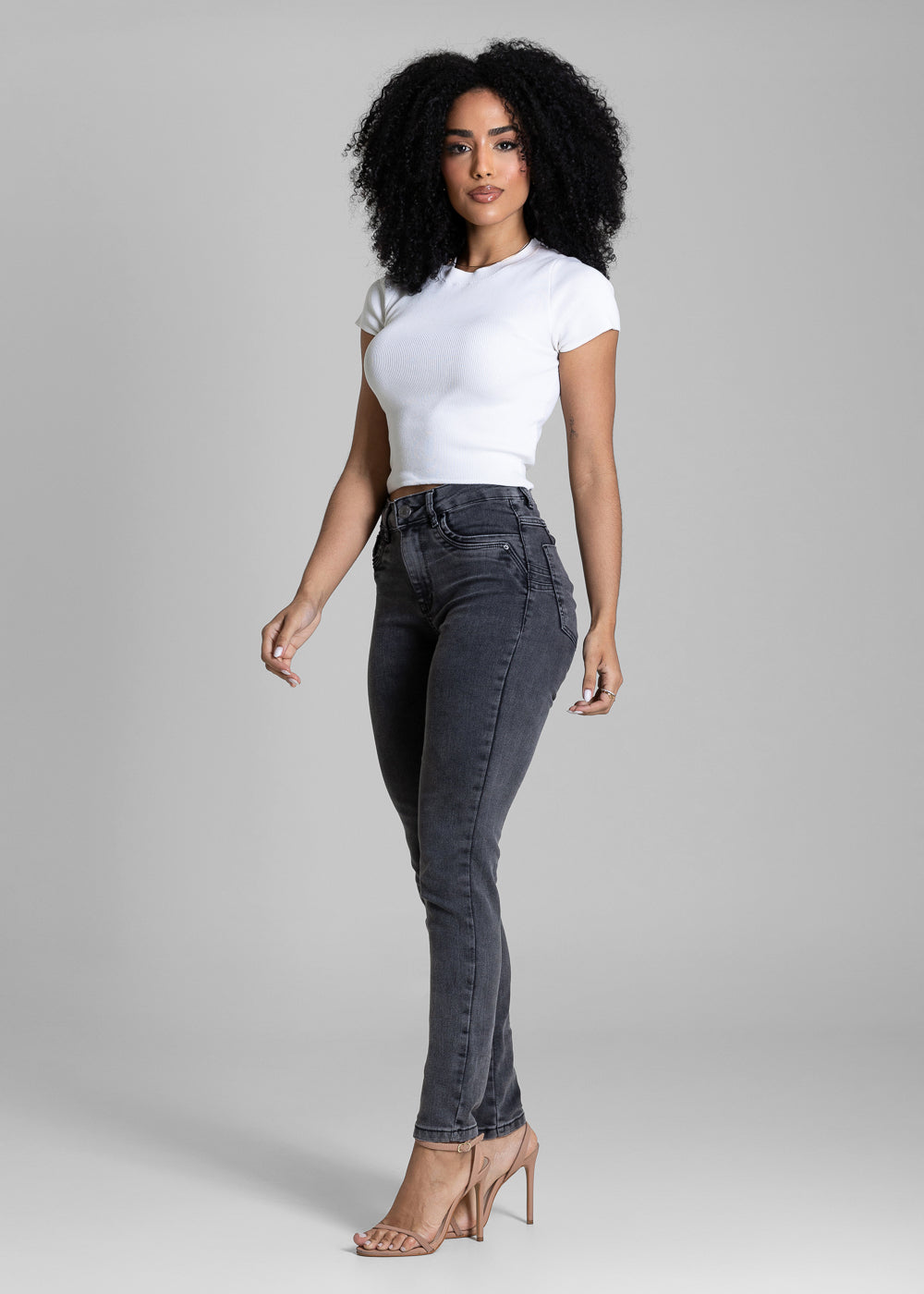 Calça Jeans Sawary Levanta Bumbum - 284686

 PRETO