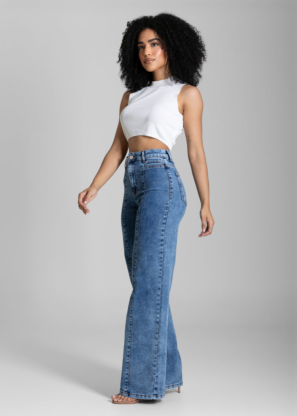 Calça Jeans Sawary Wide Leg - 284789 AZUL