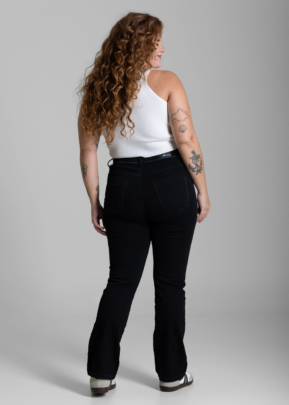 Calça Sarja Sawary Reta Plus Size - 284792 PRETO