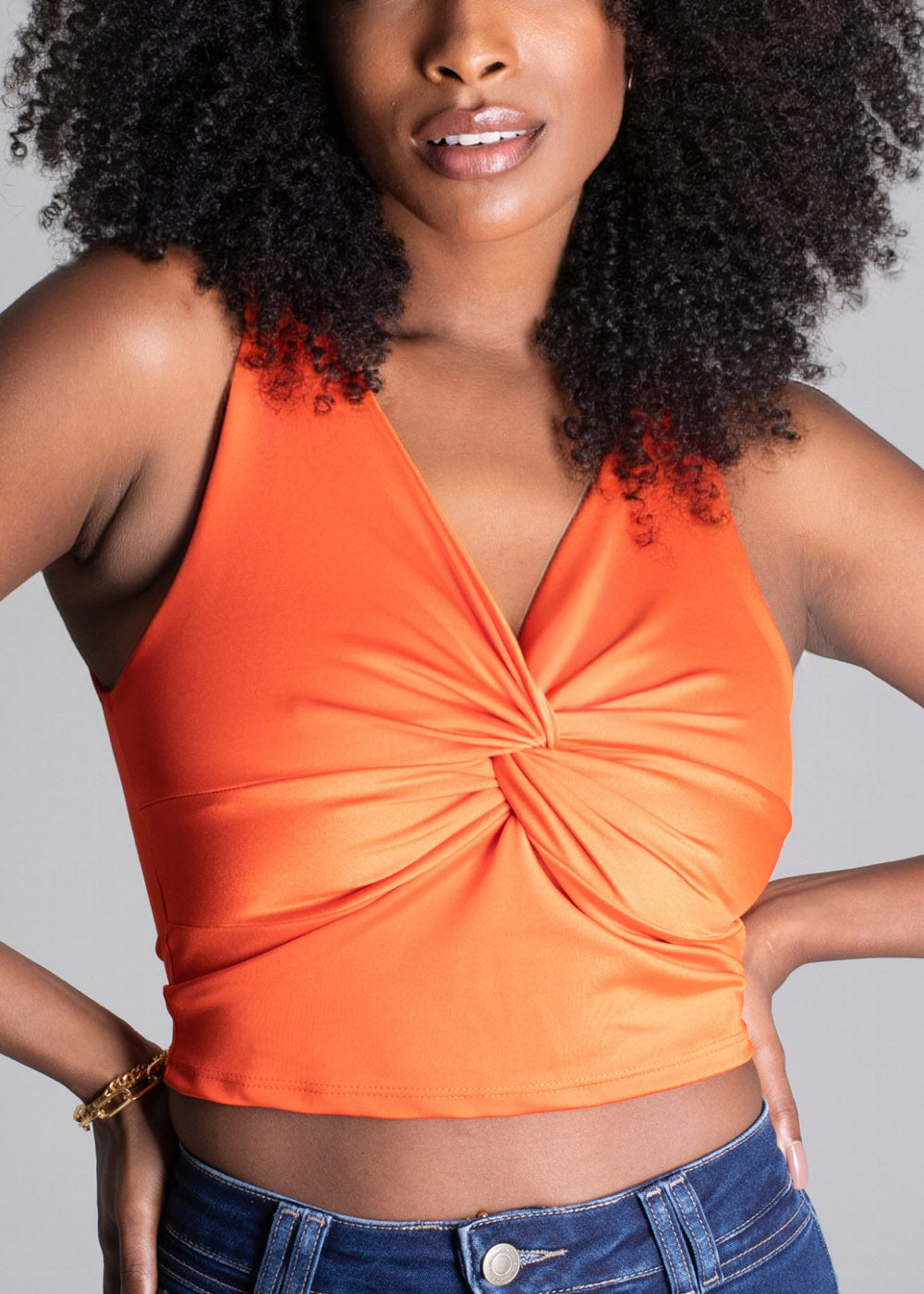 Blusa Trançada Sawary - 276145 LARANJA