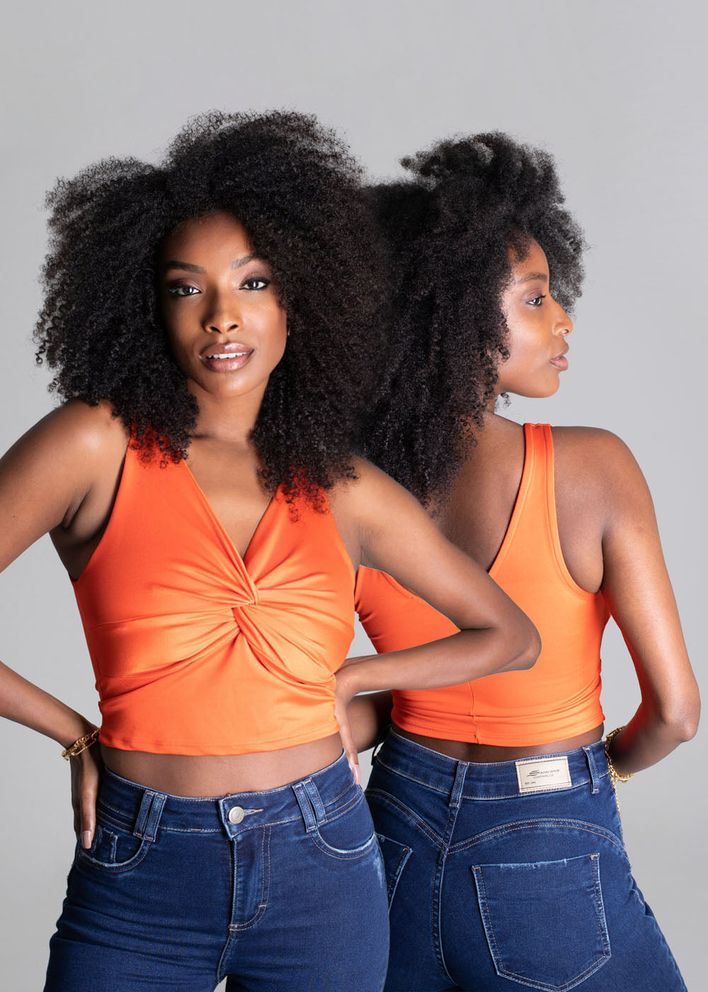 Blusa Trançada Sawary - 276145 LARANJA