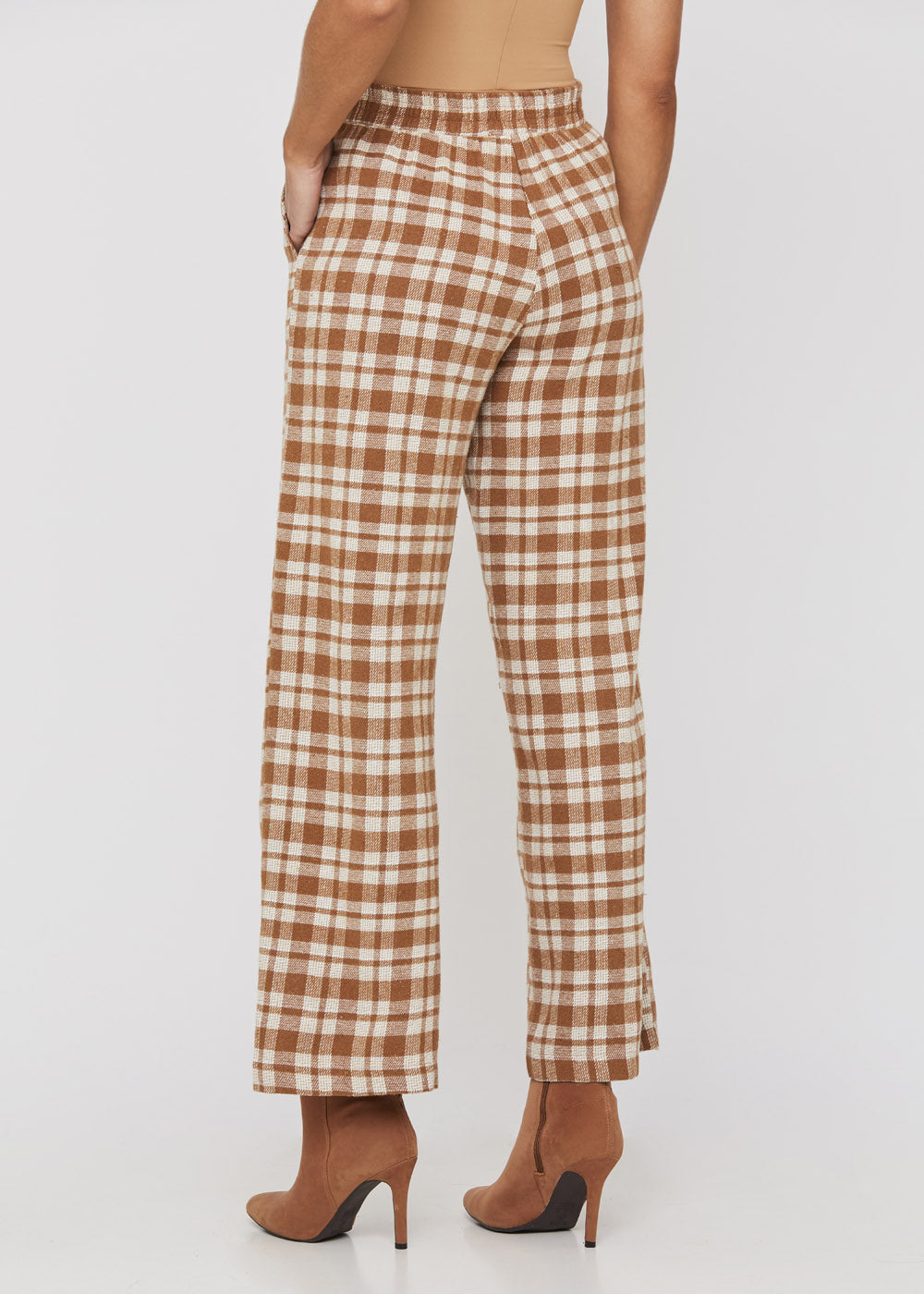 Calça Xadrez Sawary - 277975 MARROM