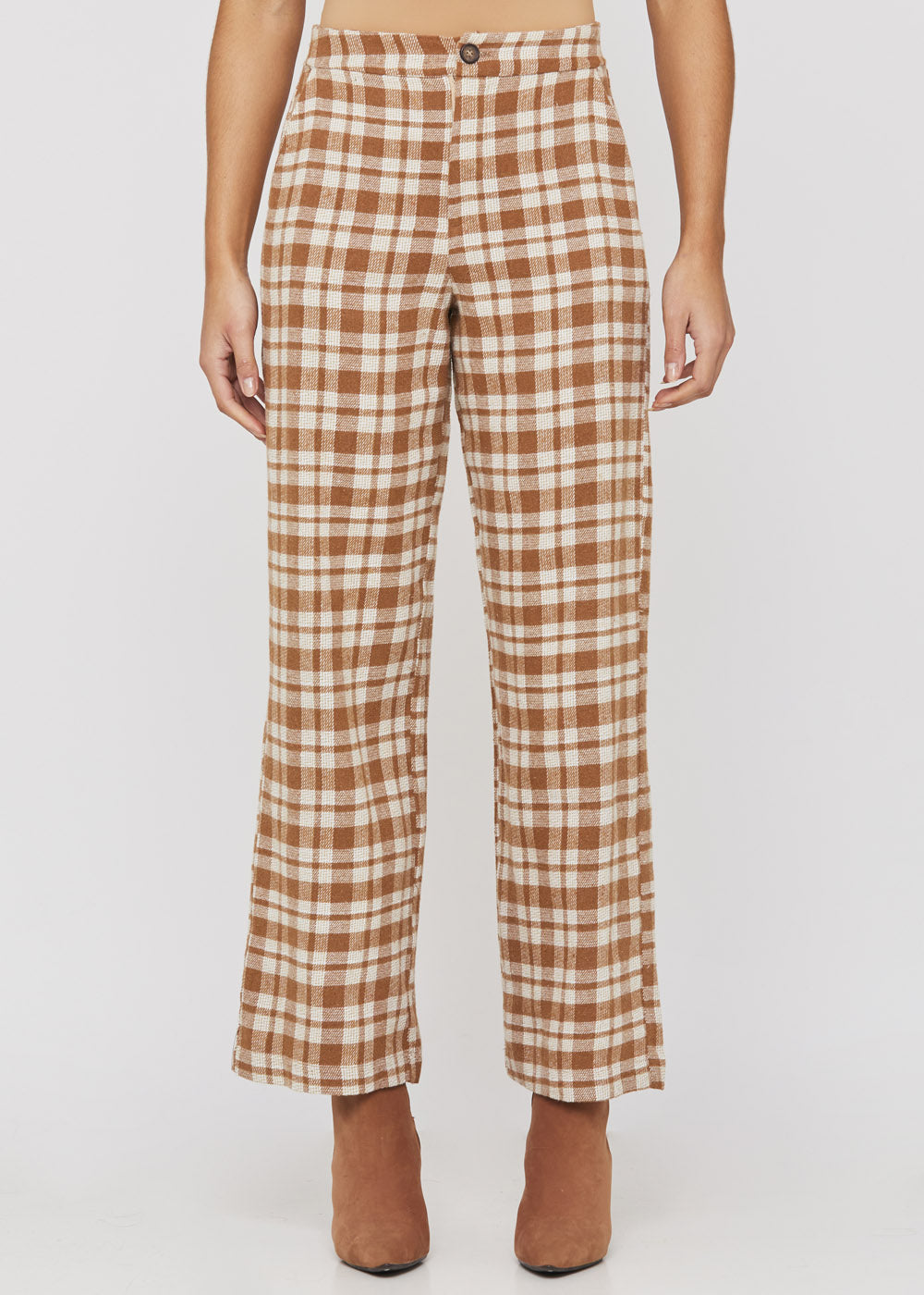 Calça Xadrez Sawary - 277975 MARROM