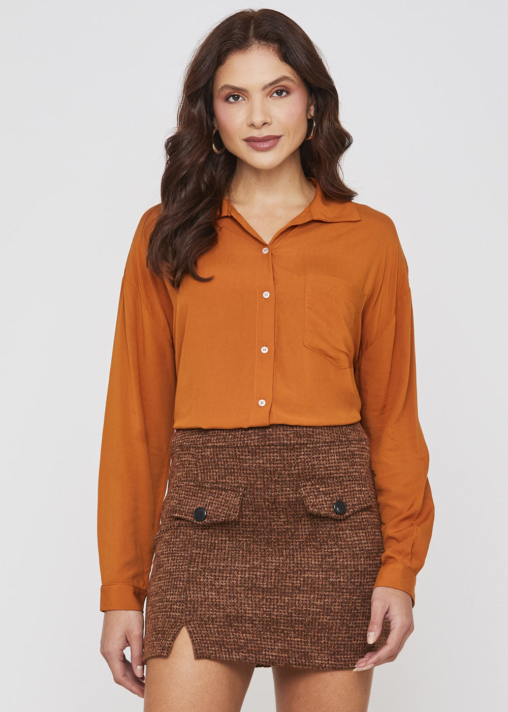 Saia Sawary Curta - 277523 MARROM