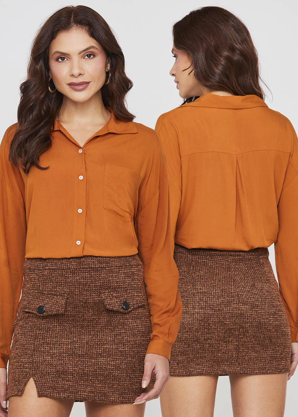 Saia Sawary Curta - 277523 MARROM