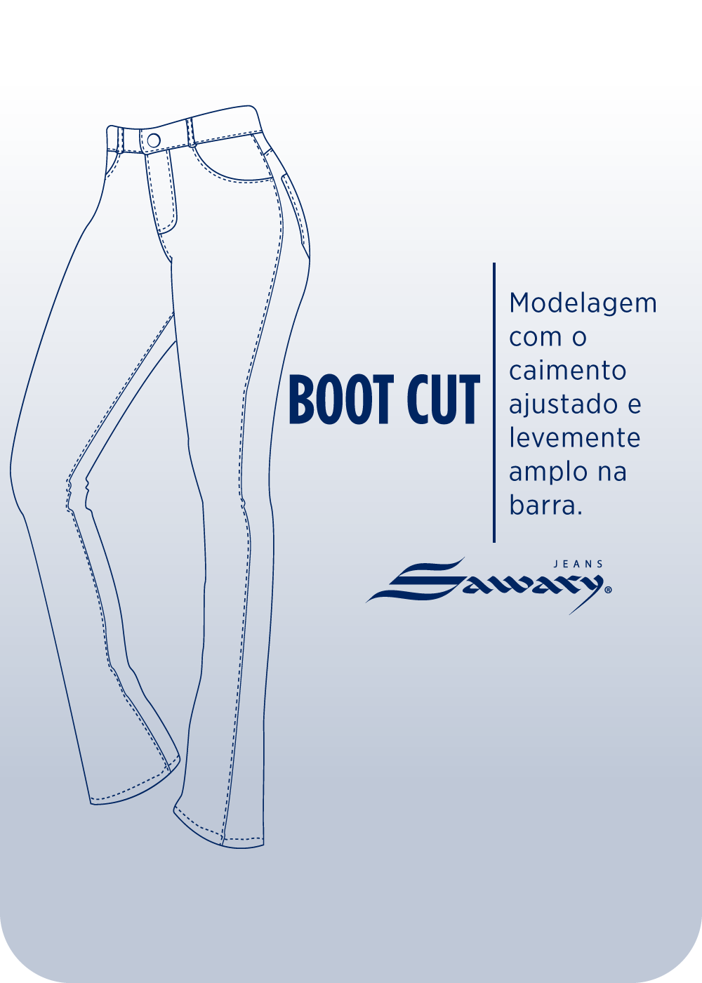 Calça Jeans Sawary Boot Cut - 284122 AZUL