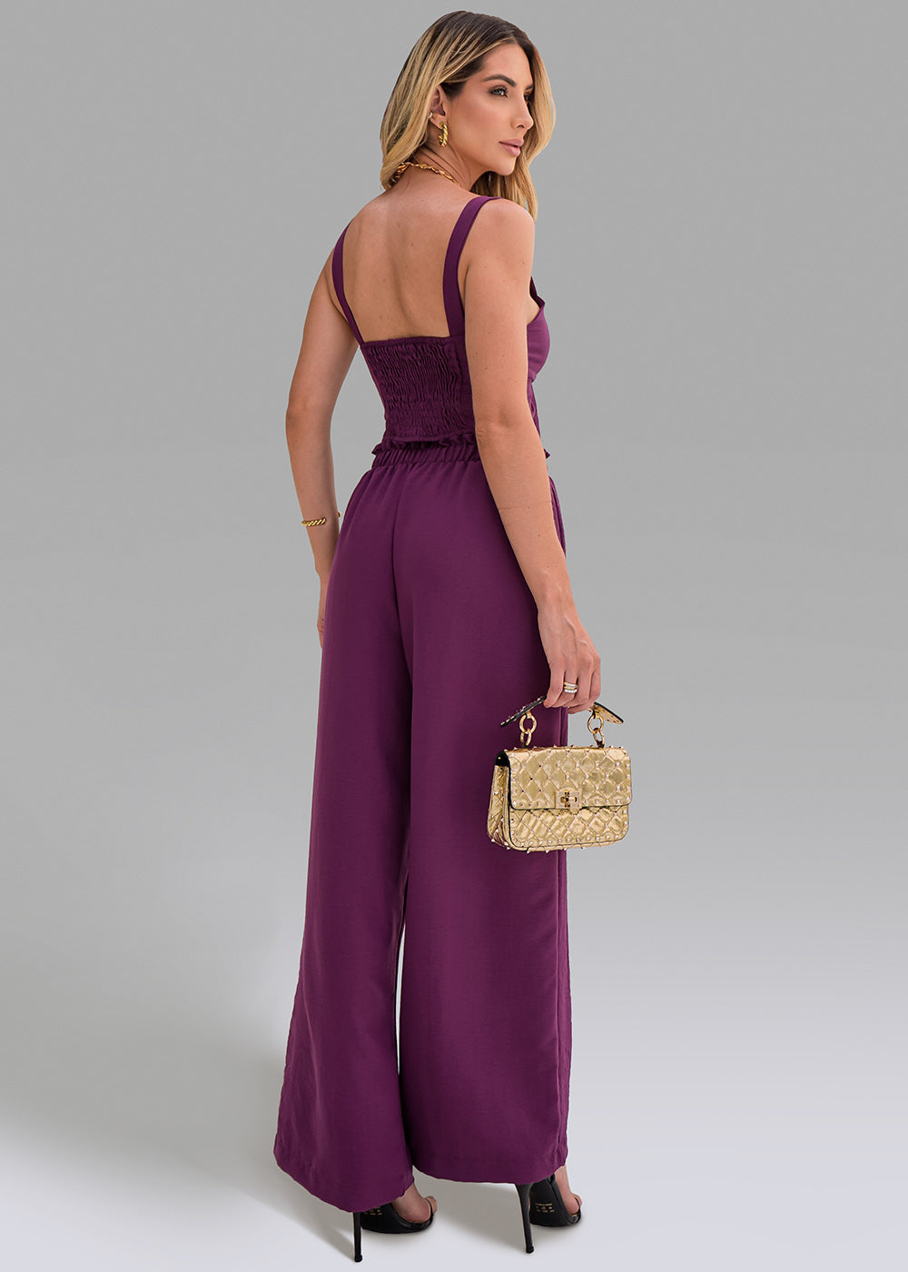 Calça Sawary Pantalona - 278623 MAGENTA