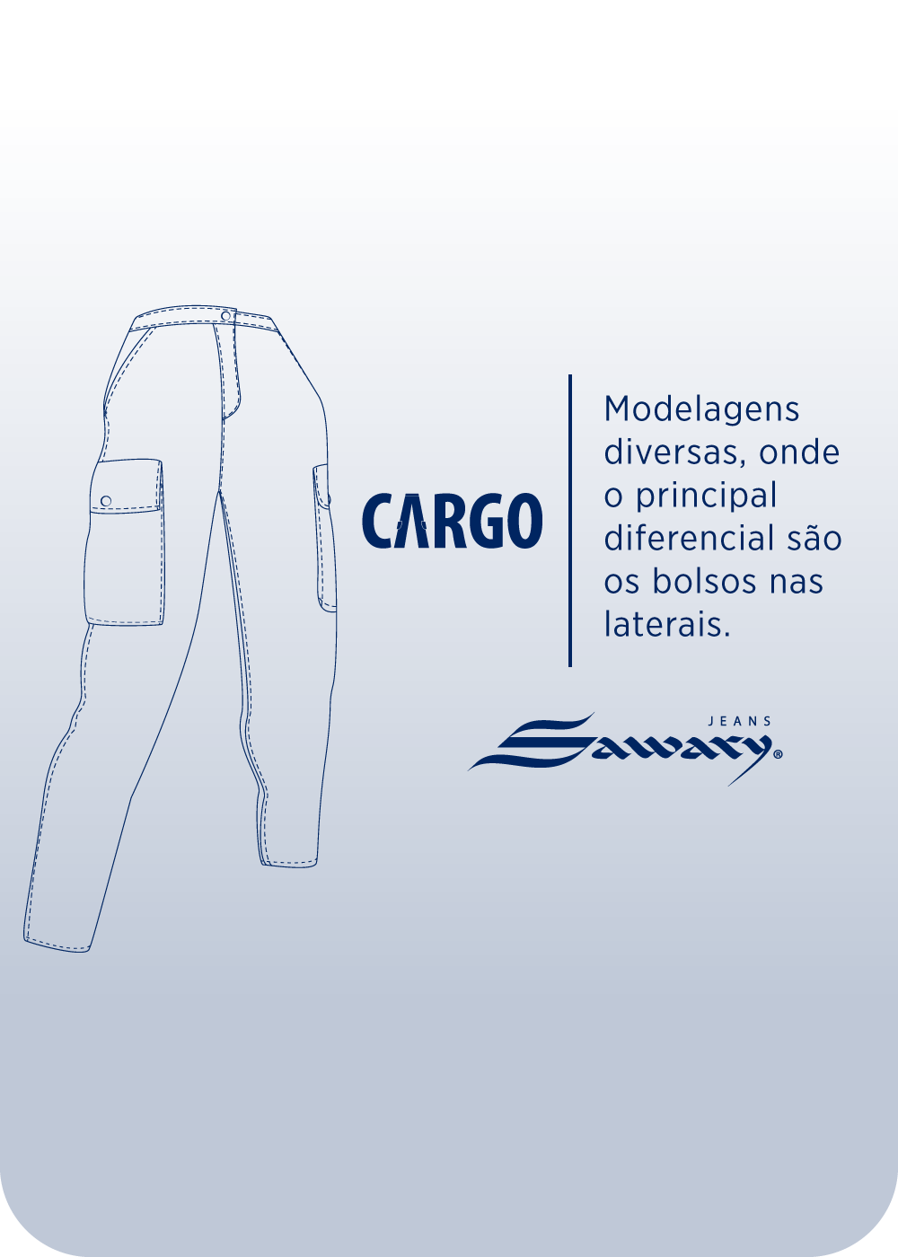 Calça Sarja Sawary Cargo - 279457 VERDE