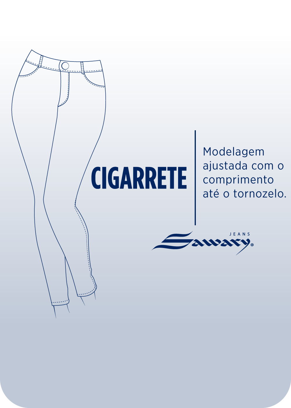 Calça Jeans Sawary Cigarrete - 281625 AZUL