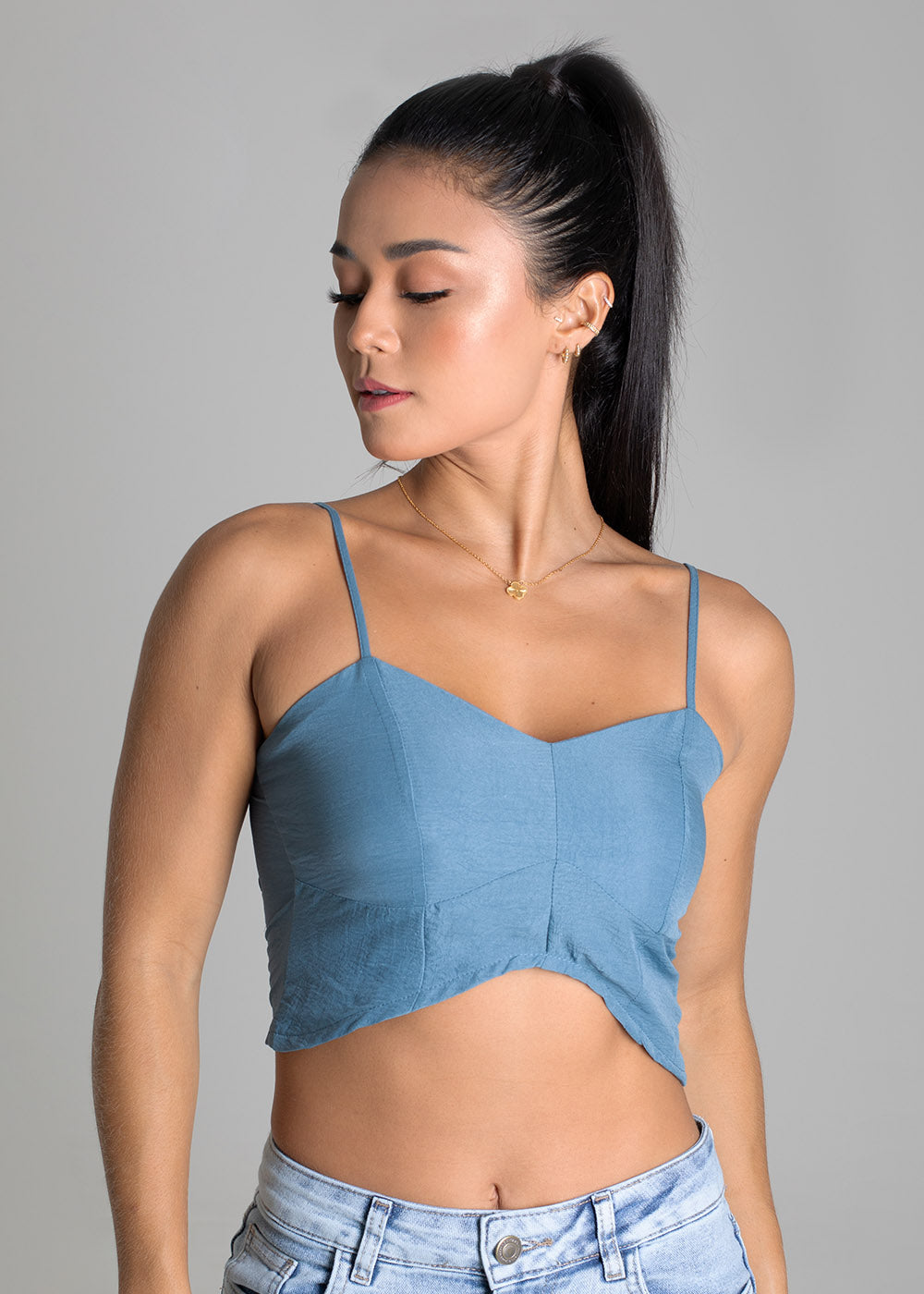 Cropped Sawary Alça Ajustavel - 279695 AZUL
