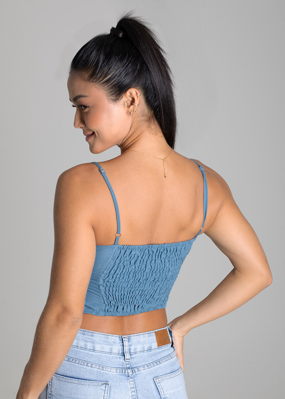 Cropped Sawary Alça Ajustavel - 279695 AZUL