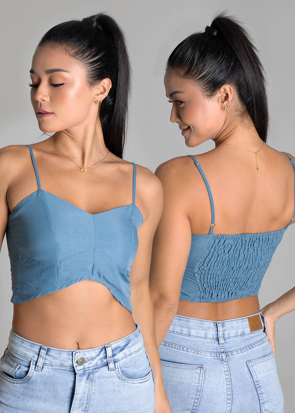 Cropped Sawary Alça Ajustavel - 279695 AZUL