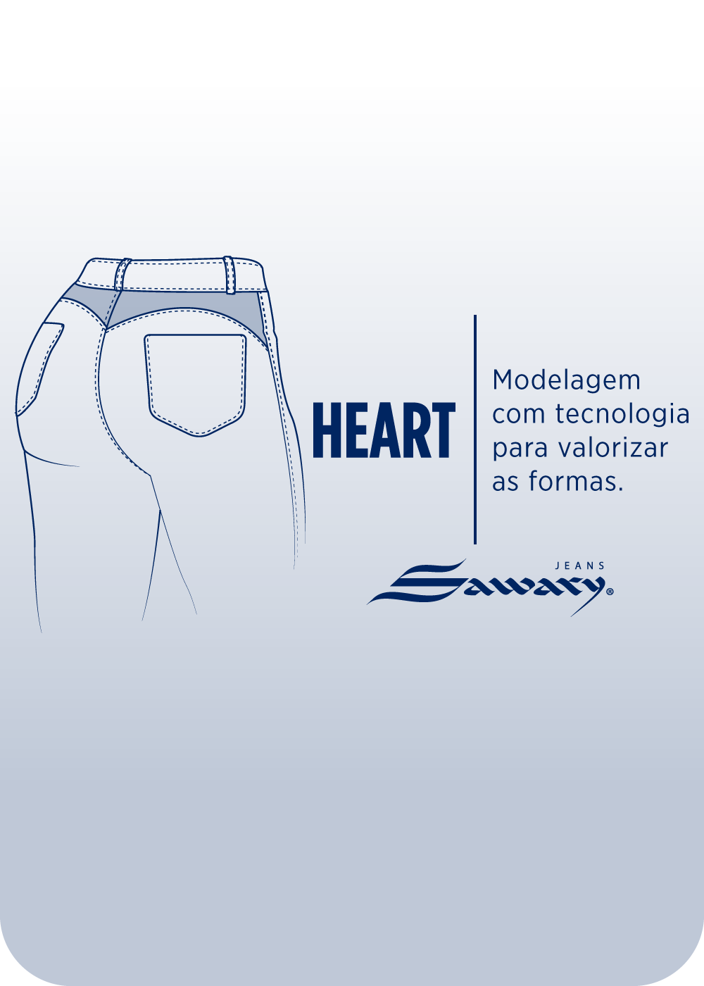 Calça Jeans Sawary Heart - 280053 AZUL