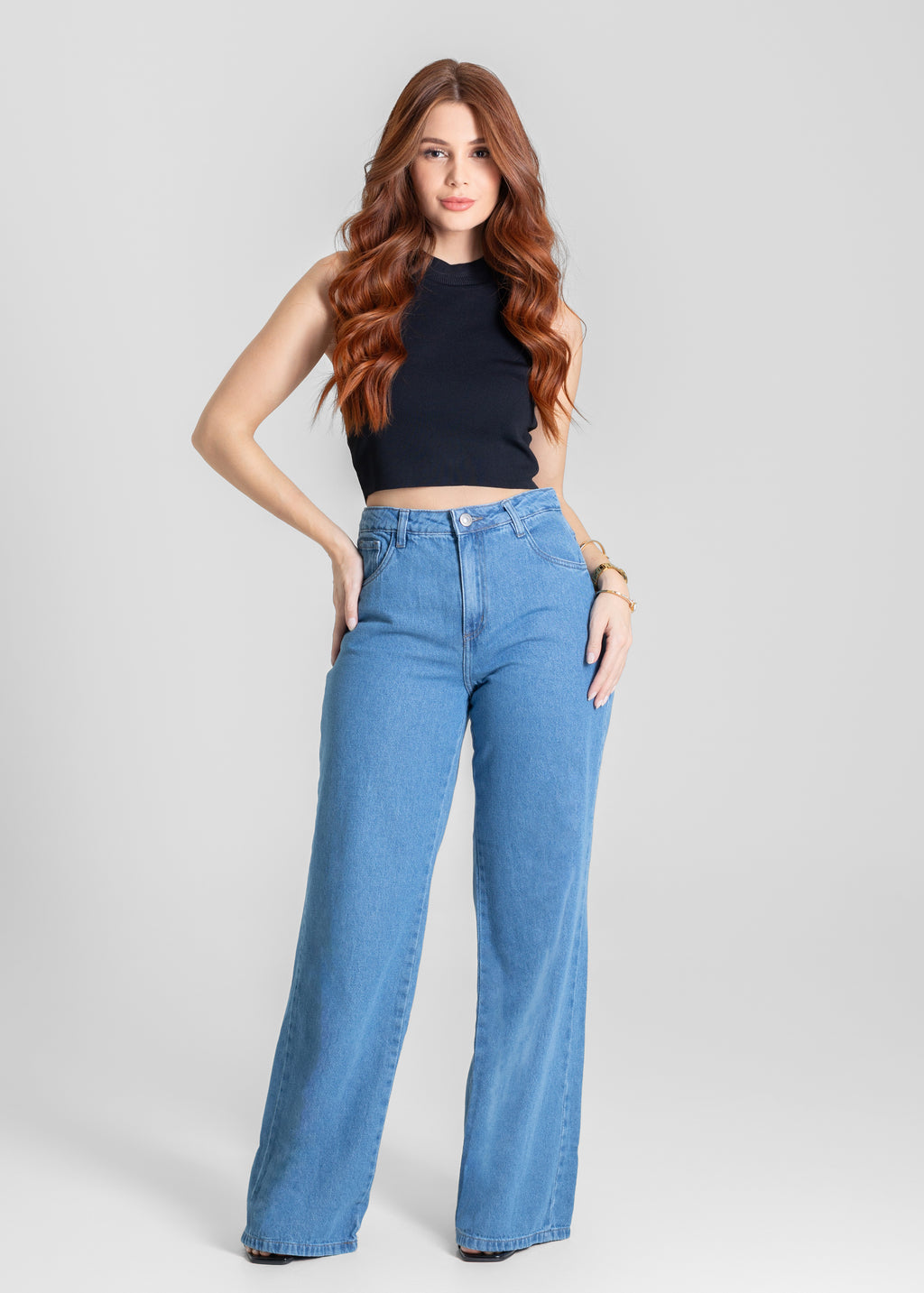 Calça Jeans Sawary Extra Wide Leg - 280367 AZUL