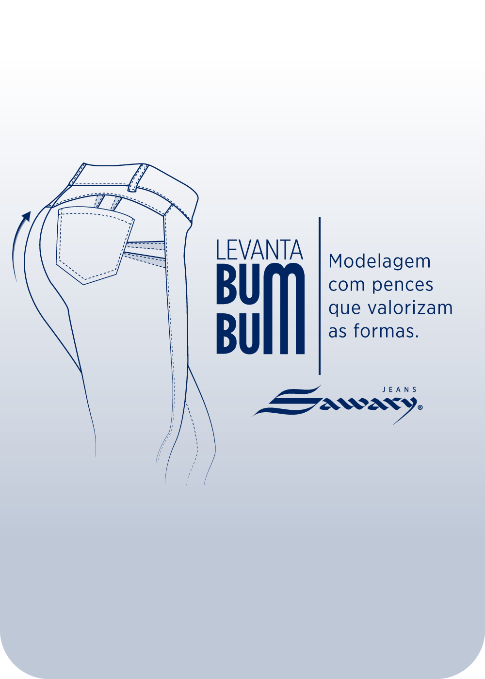 Calça Jeans Sawary Levanta Bumbum - 283431 AZUL