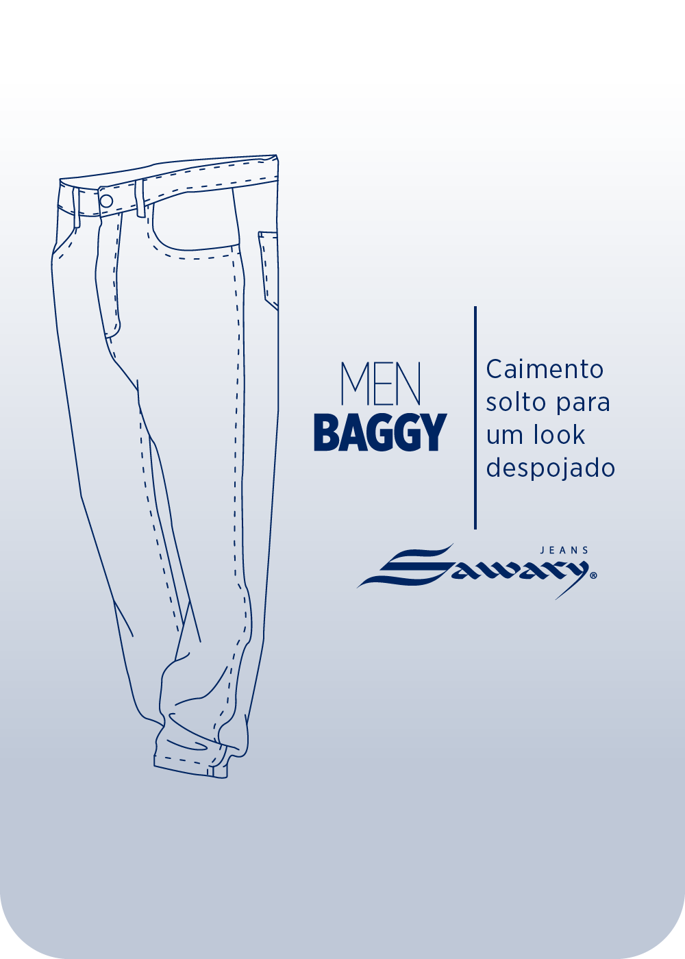 Calça Jeans Sawary Baggy - 282016 PRETO