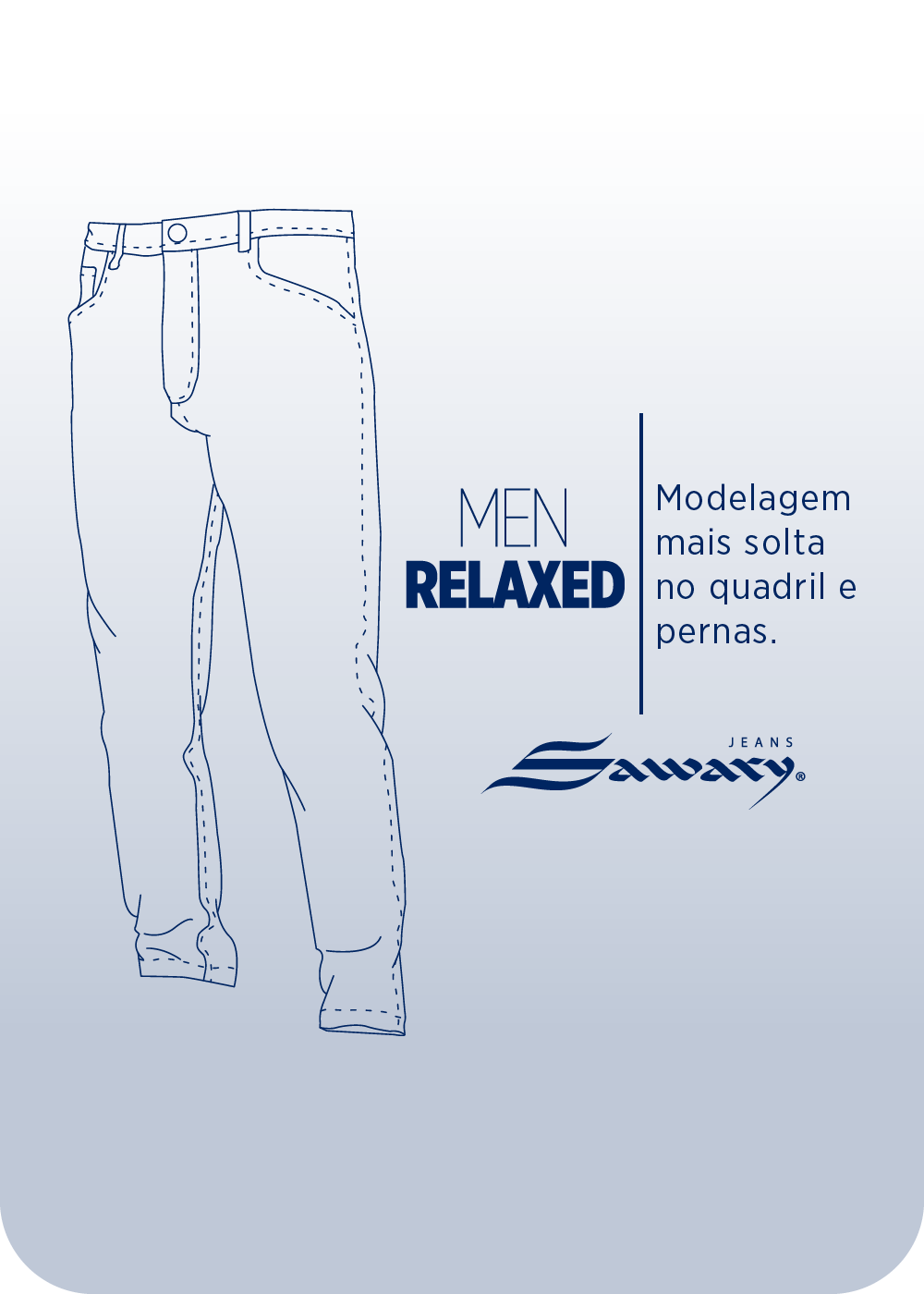 Calça Jeans Sawary Relaxed - 279214 AZUL