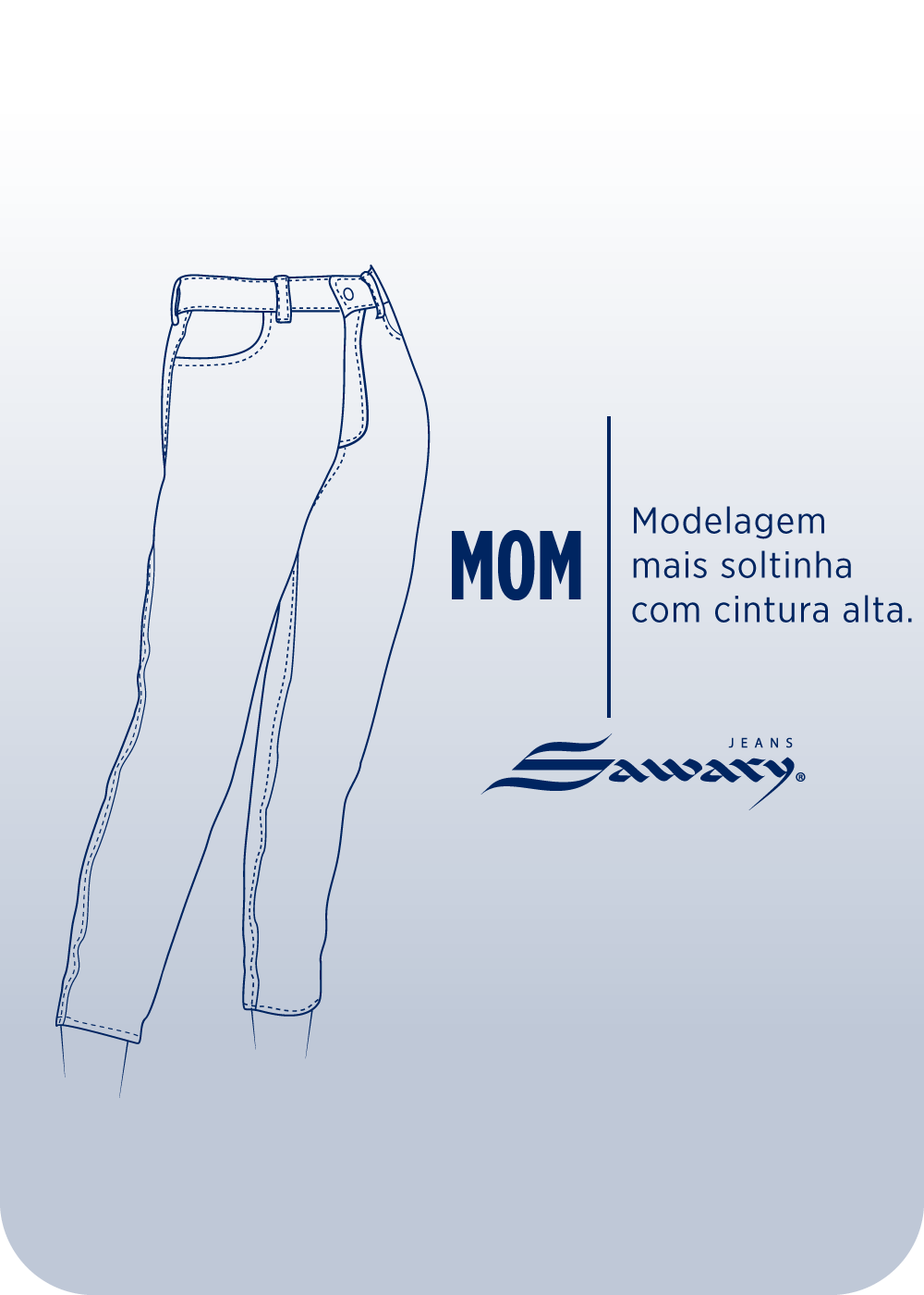 Calça Jeans Sawary Mom - 282866 AZUL