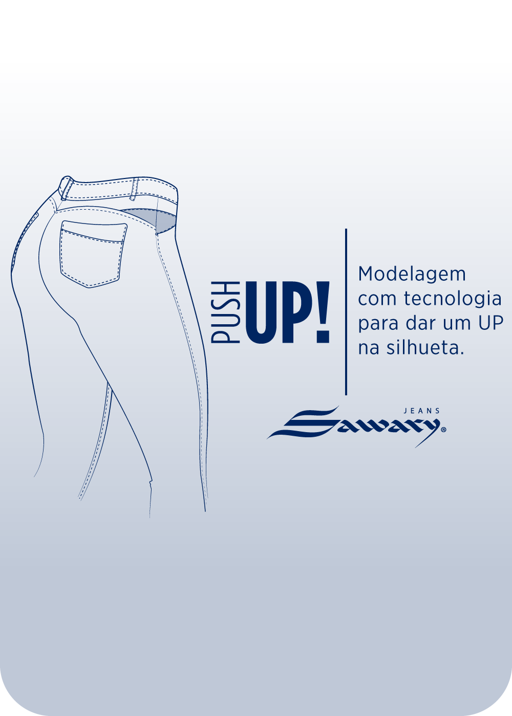 Calça Jeans Sawary Push Up - 281343 AZUL