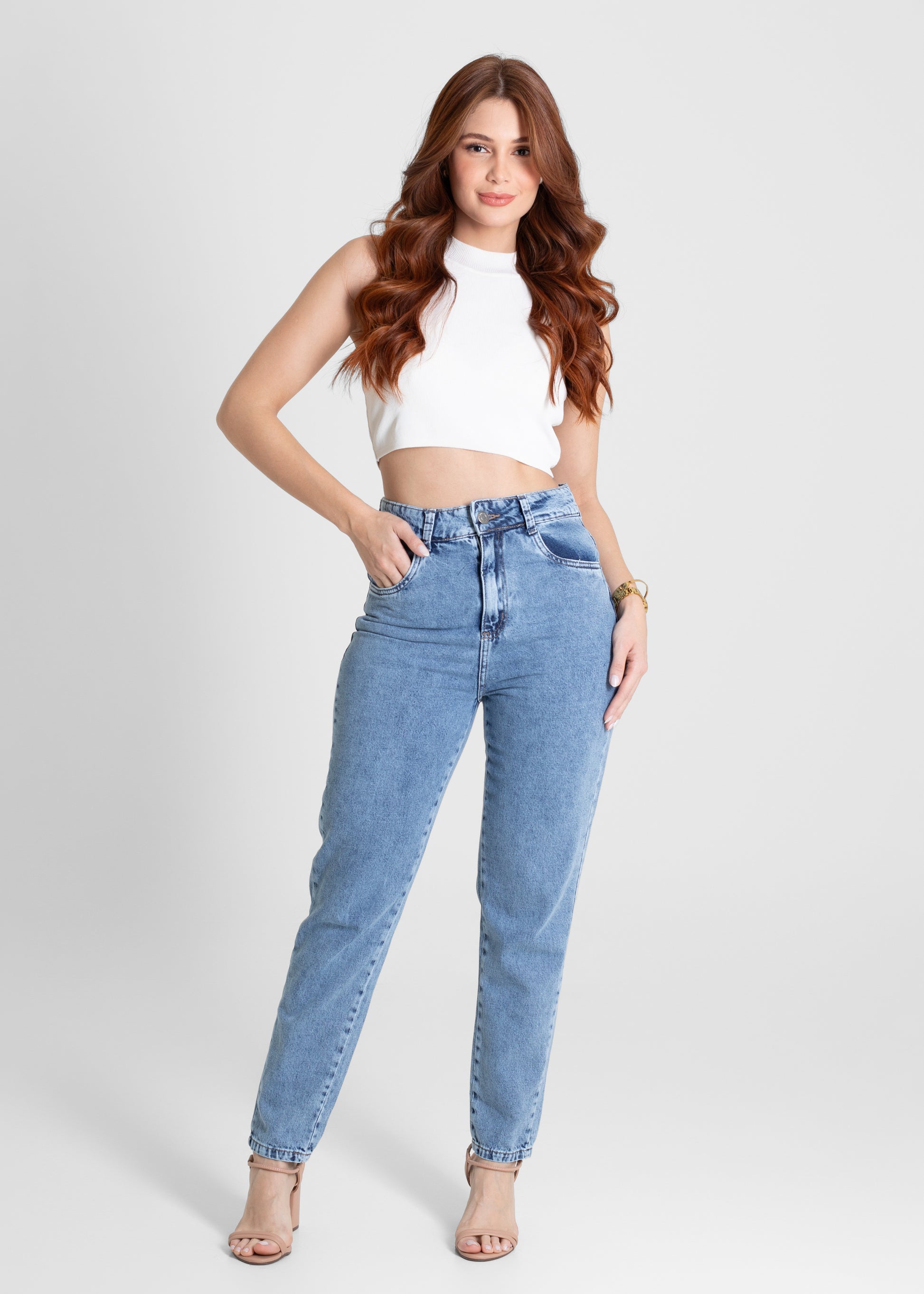 Calça Jeans Sawary Mom - 280410 AZUL