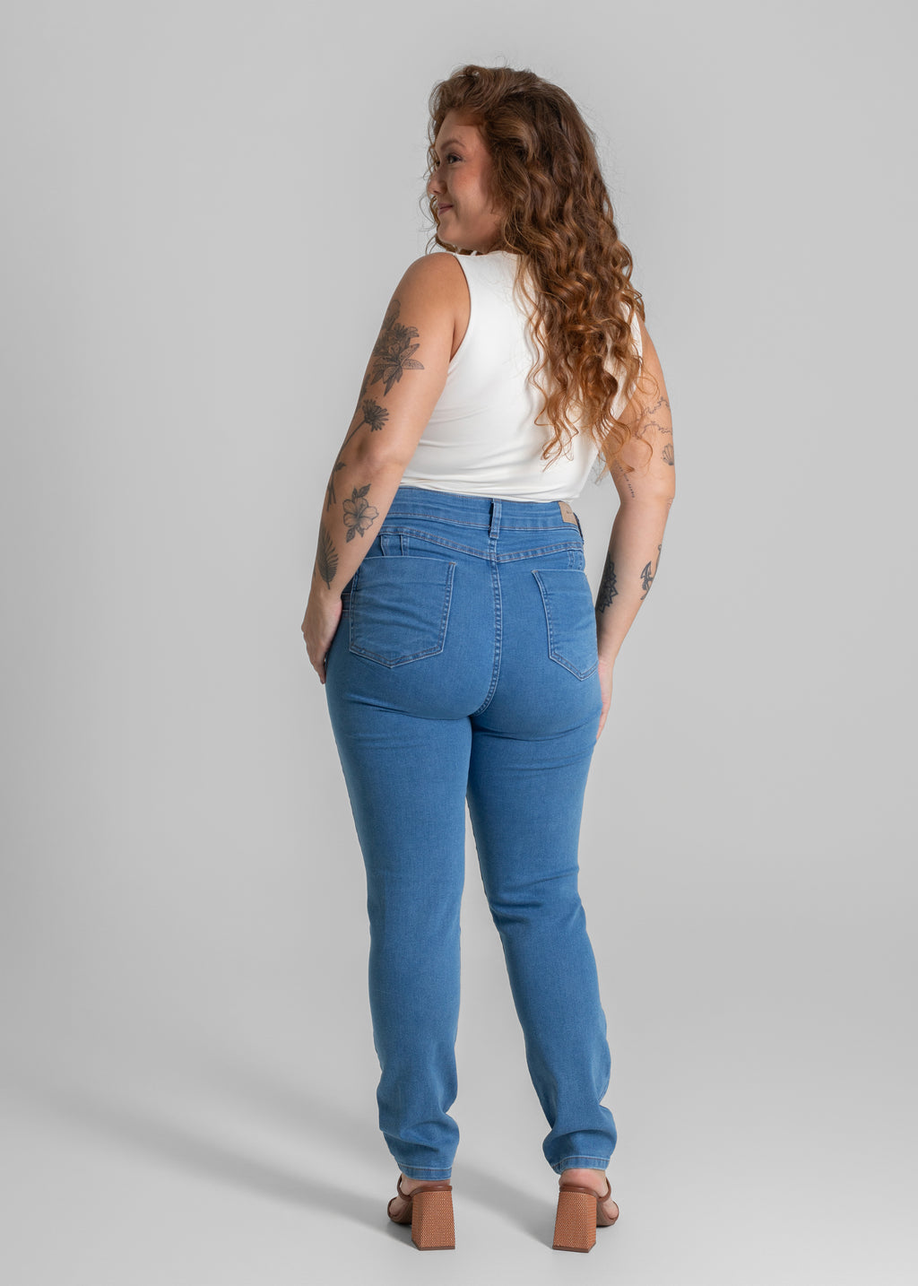 Calça Jeans Sawary Plus Size Levanta Bumbum - 280607 AZUL