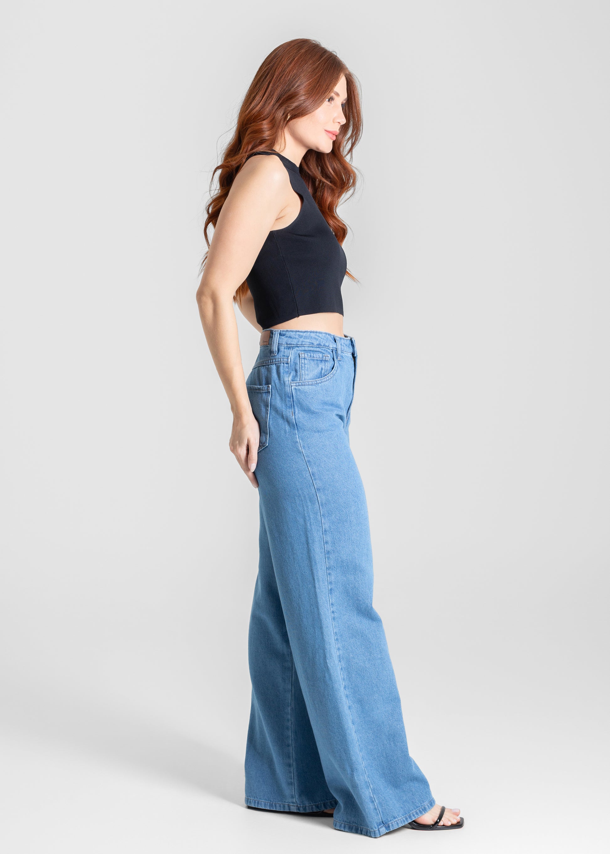 Calça Jeans Sawary Extra Wide Leg - 280367 AZUL