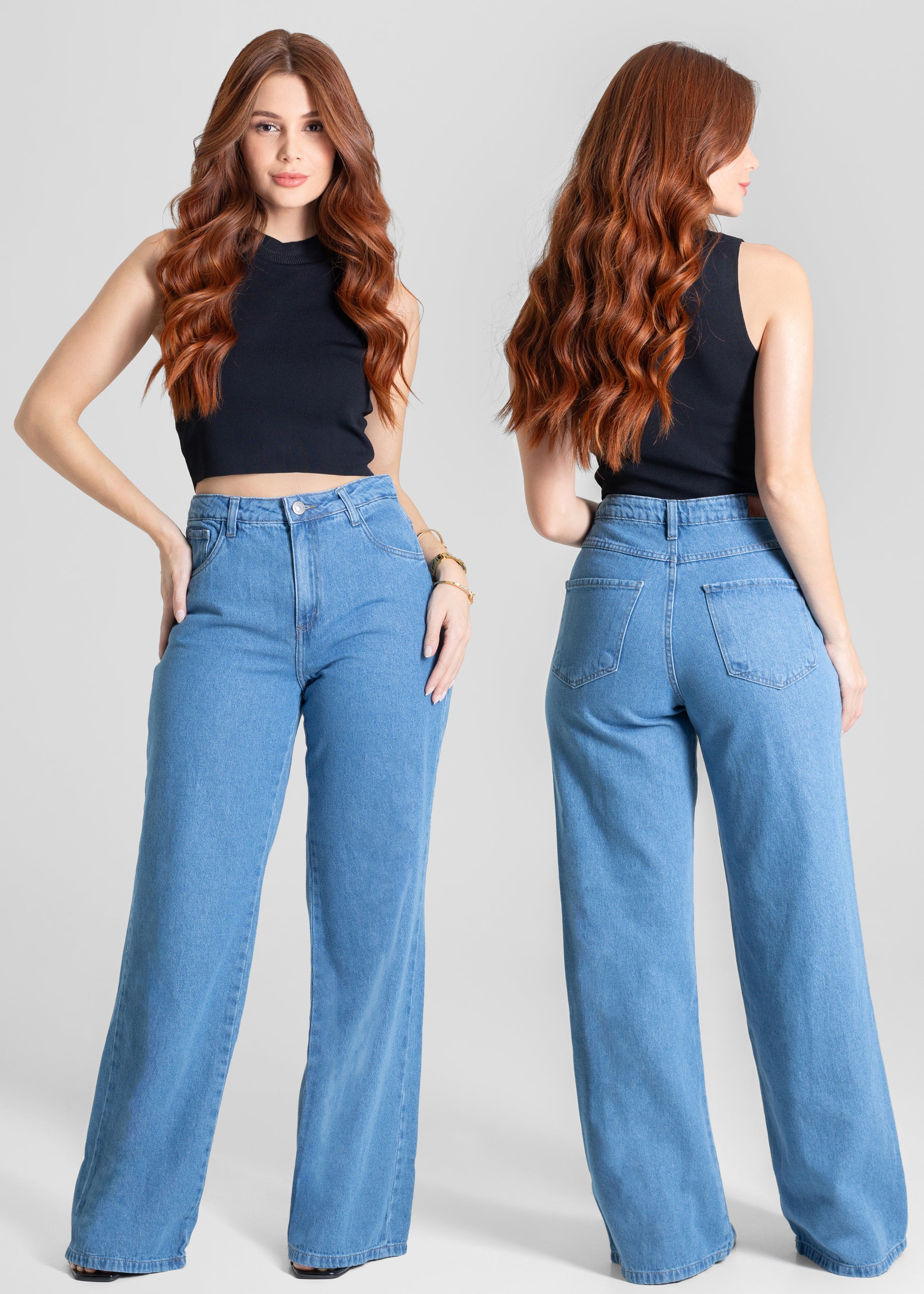 Calça Jeans Sawary Extra Wide Leg - 280367 AZUL