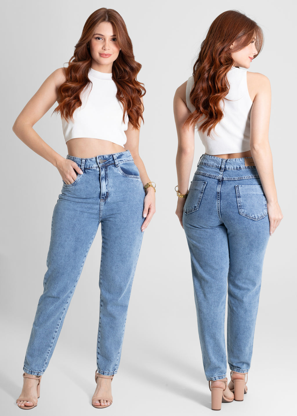 Calça Jeans Sawary Mom - 280410 AZUL