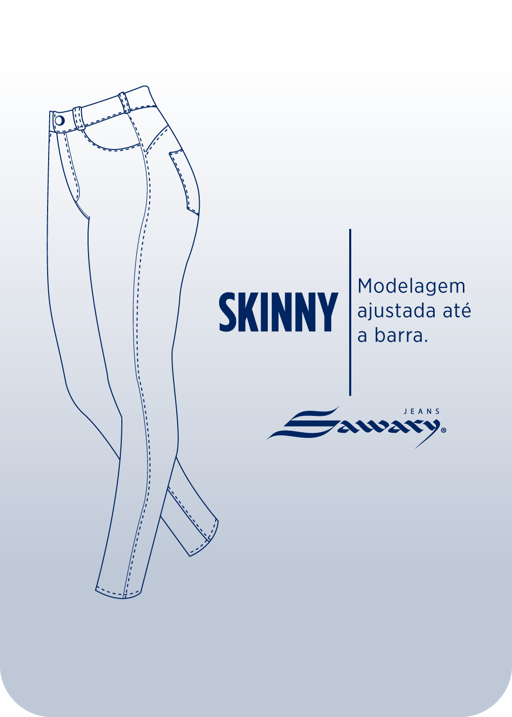 Calça Jeans Sawary Cigarrete - 266150 AZUL