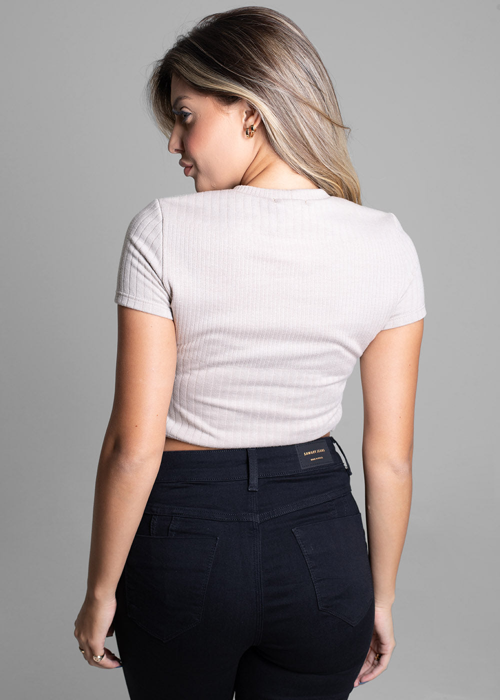 Blusa sawary recorte - 274815 OFF WHITE