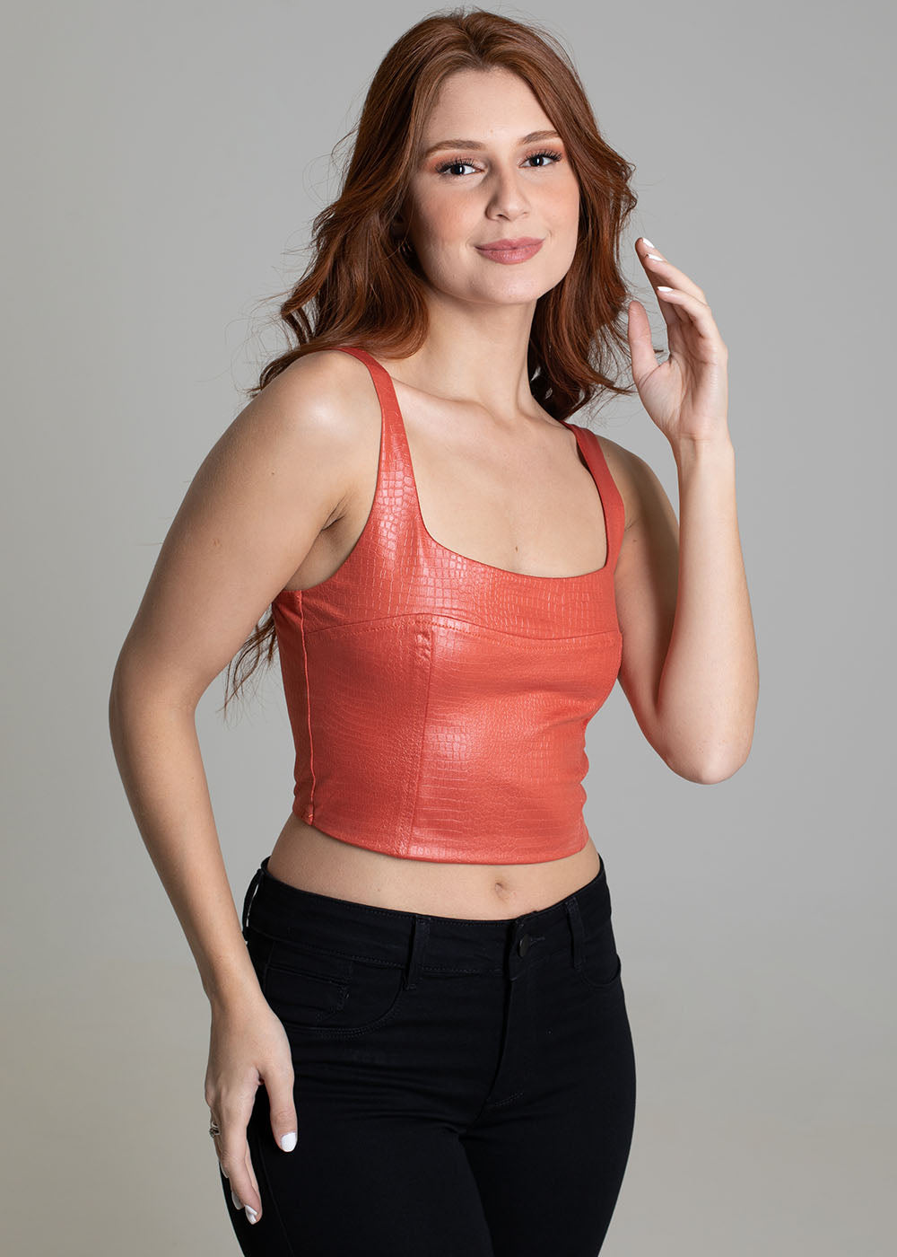 Blusa Sawary Croco - 274831 TELHA