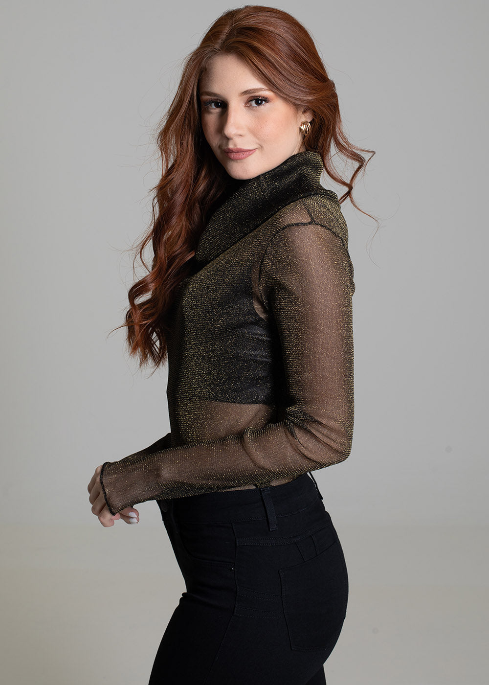 Blusa Tule Sawary - 274817 PRETO