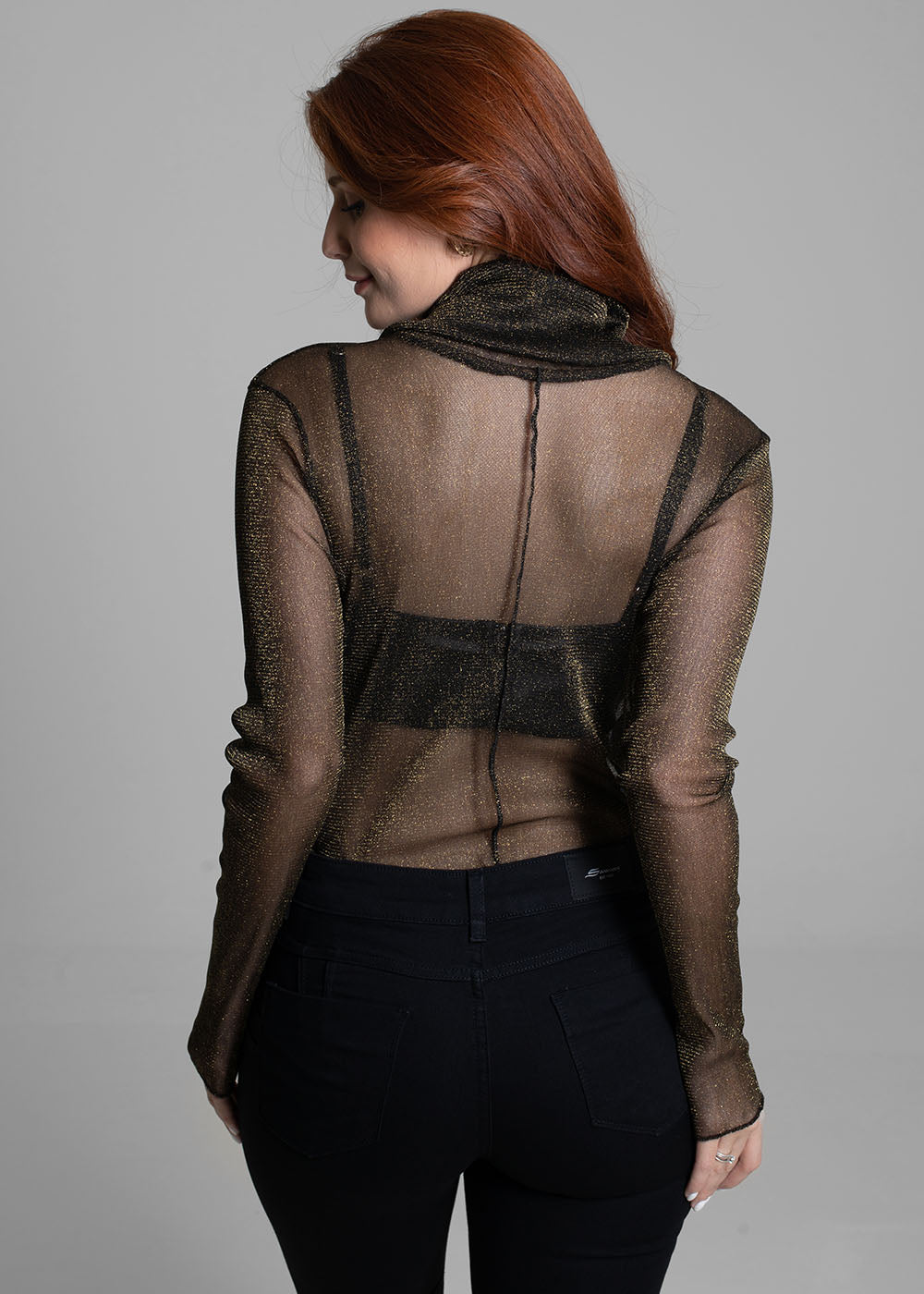 Blusa Tule Sawary - 274817 PRETO