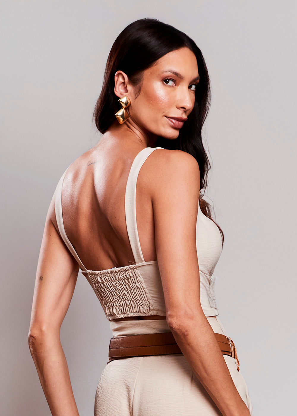 Cropped Sawary Infinito - 279978 BEGE