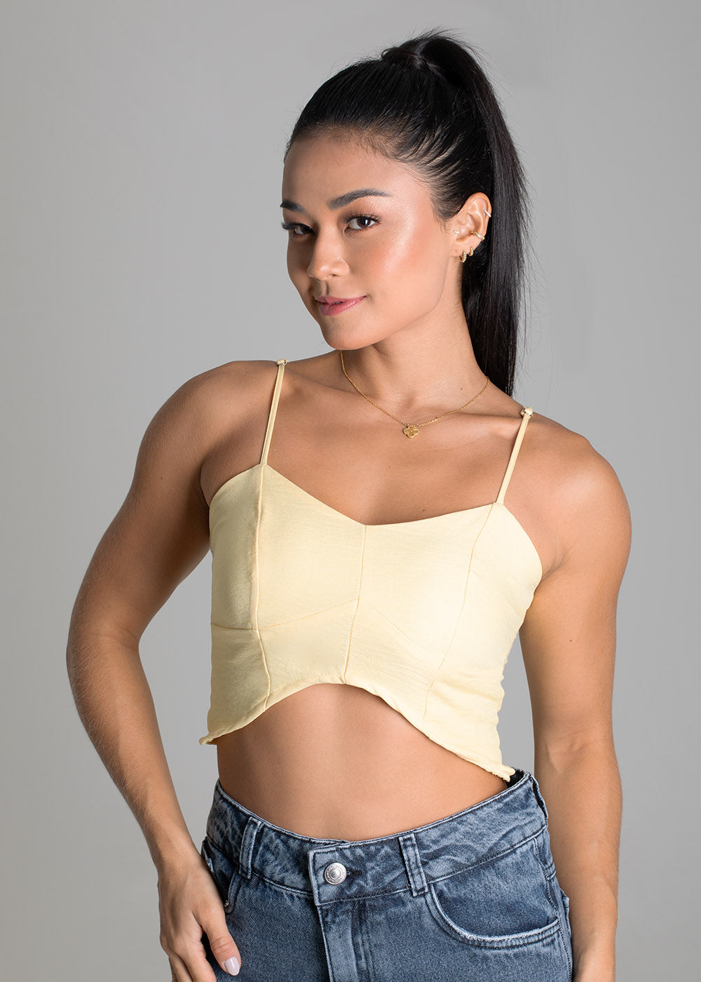 Cropped Sawary Anatomica - 279694 AMARELO