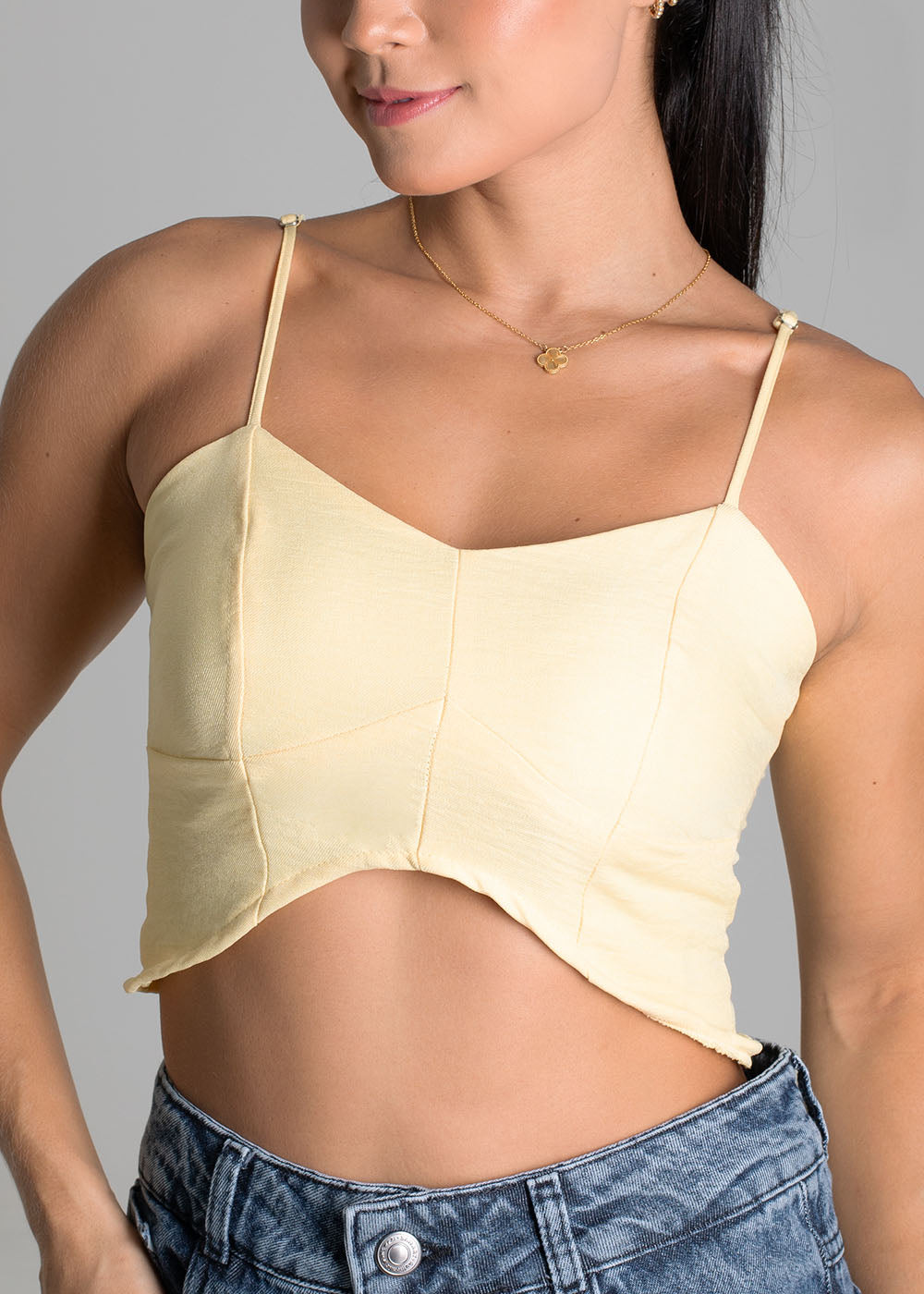 Cropped Sawary Anatomica - 279694 AMARELO