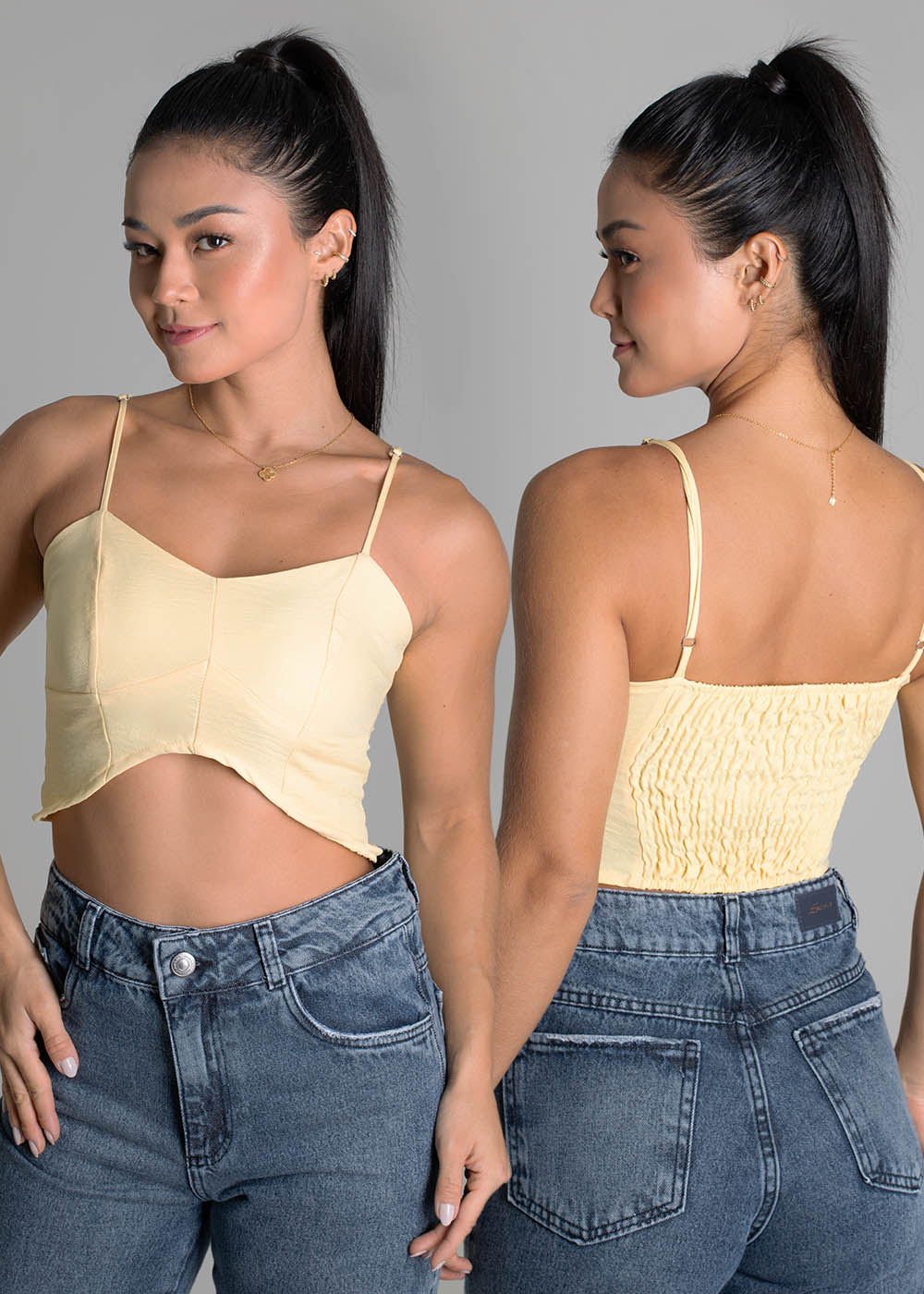 Cropped Sawary Anatomica - 279694 AMARELO