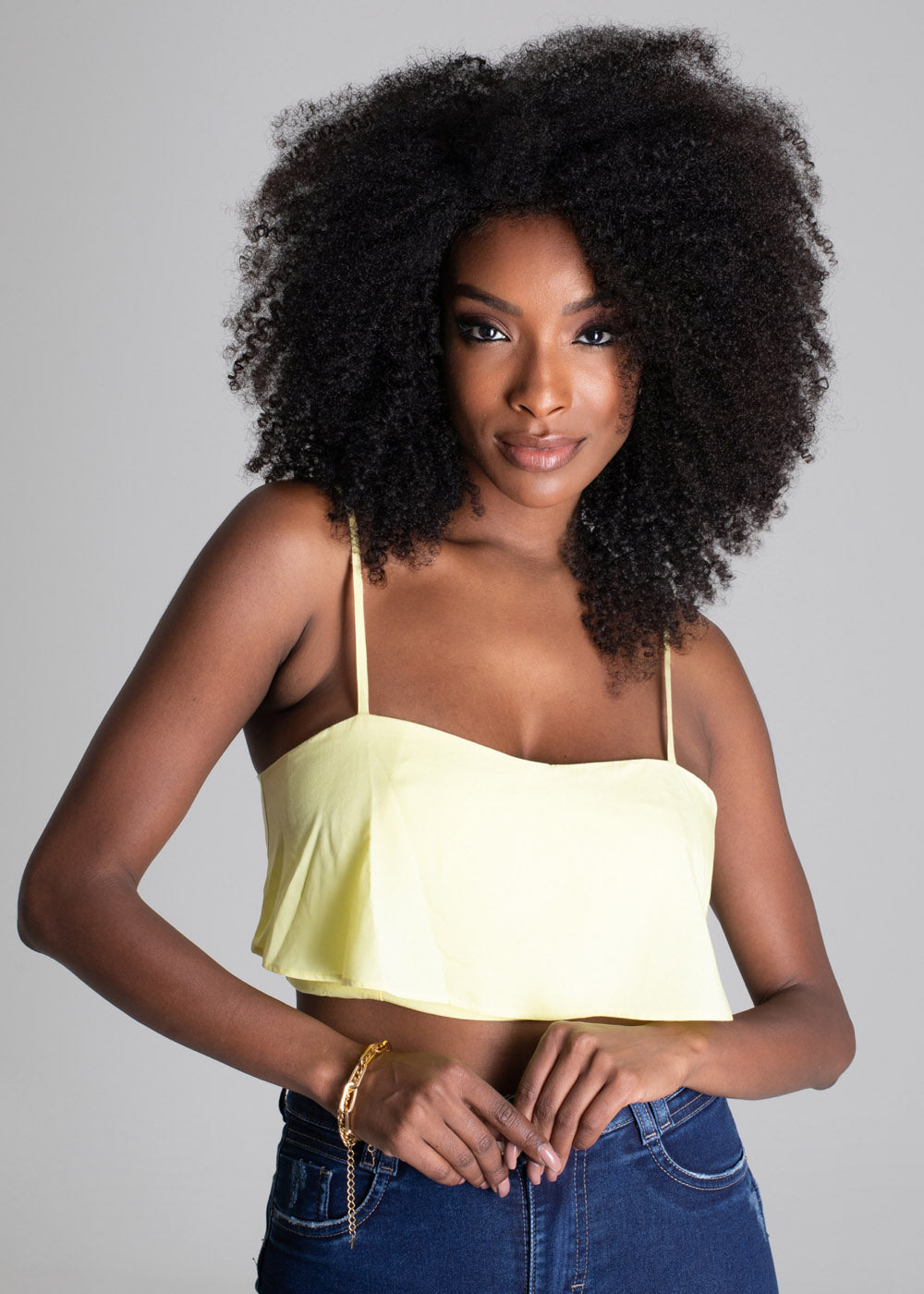 Cropped Sawary Curto - 276394 AMARELO