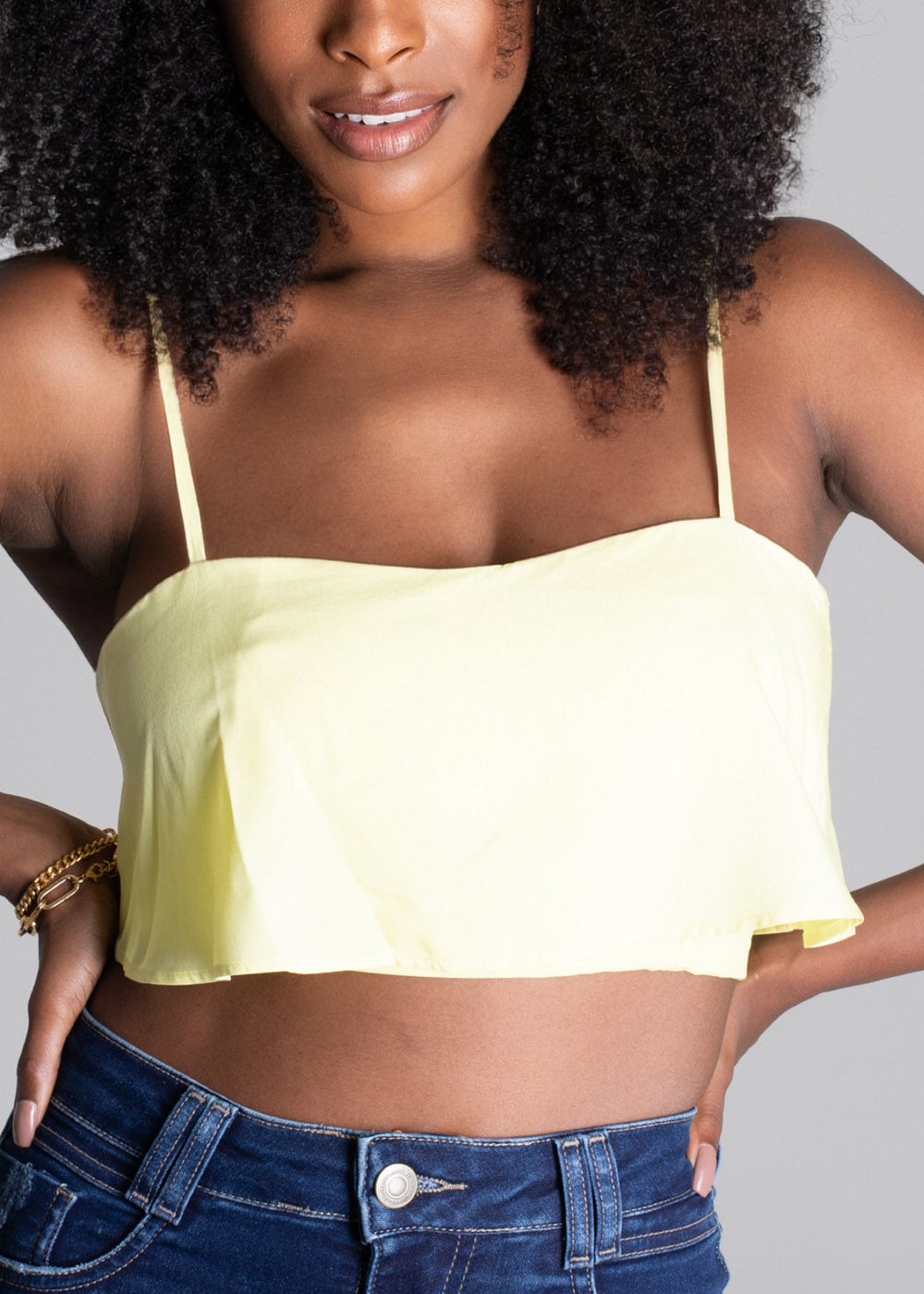 Cropped Sawary Curto - 276394 AMARELO