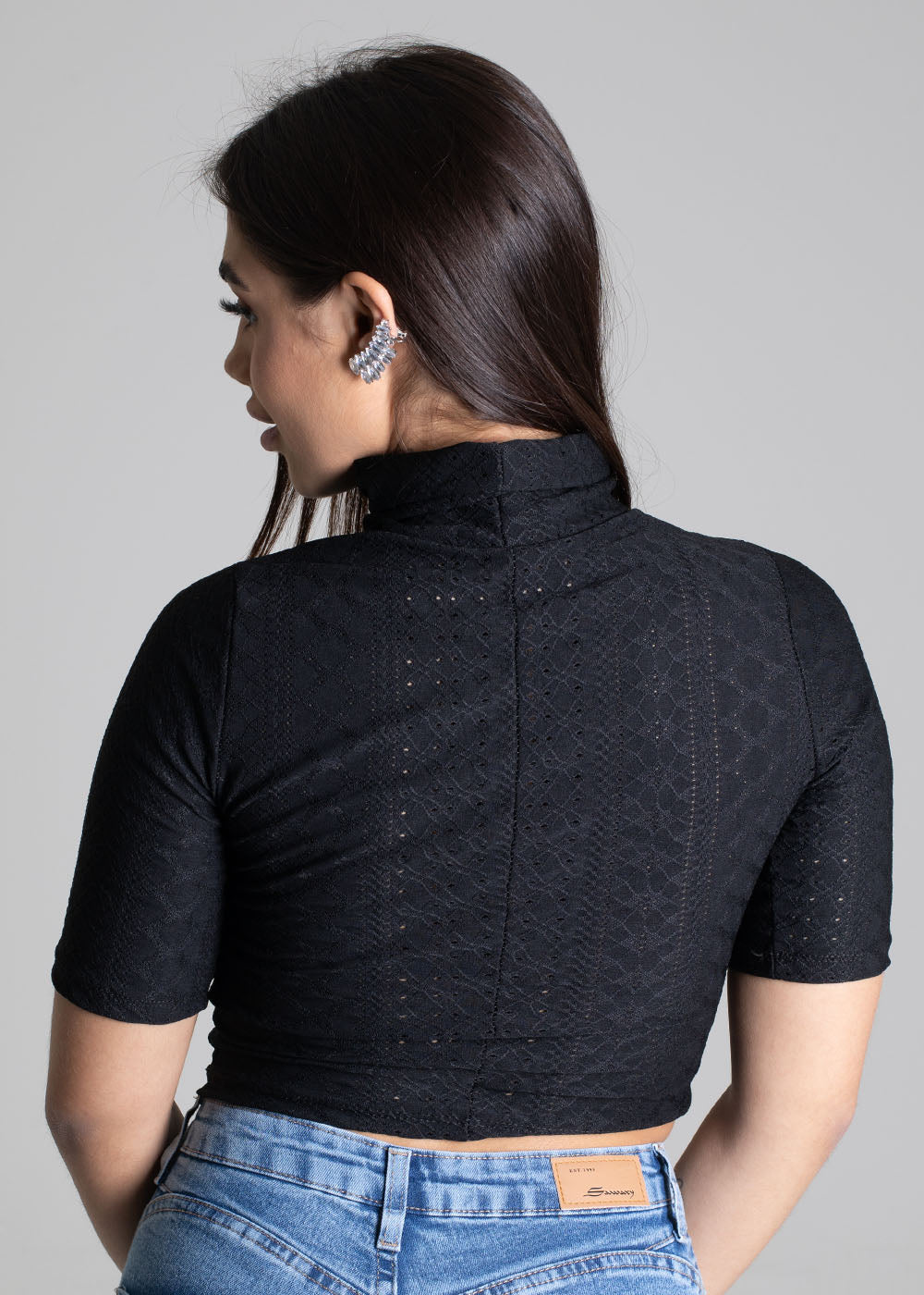 Cropped Sawary Preto - 277336 PRETO