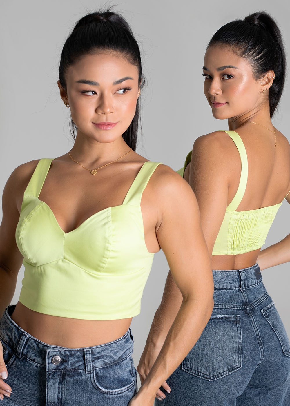 Cropped Sawary Decote Coração - 279693 VERDE