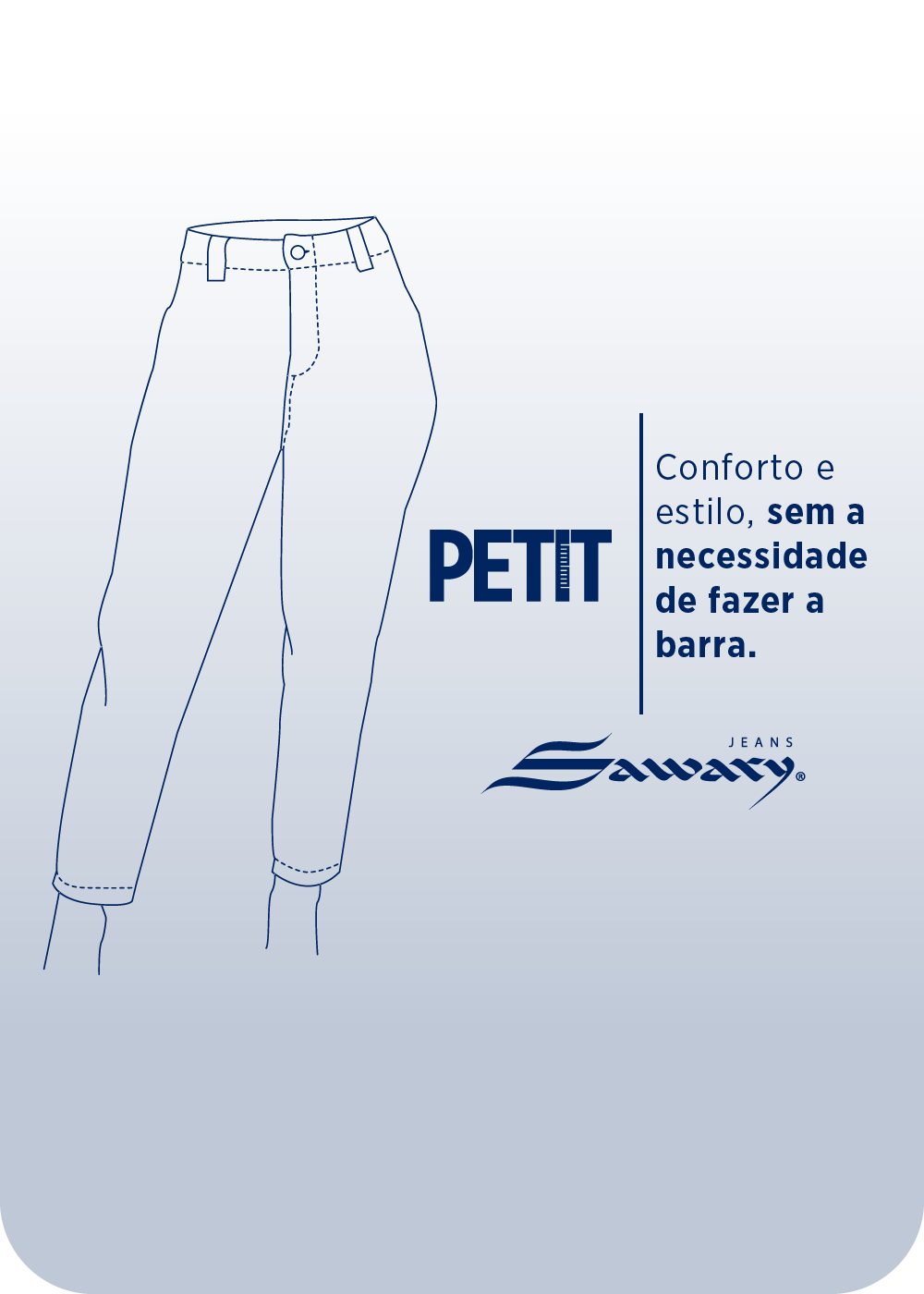 Calça Jeans Sawary Reta Petit - 281274 AZUL