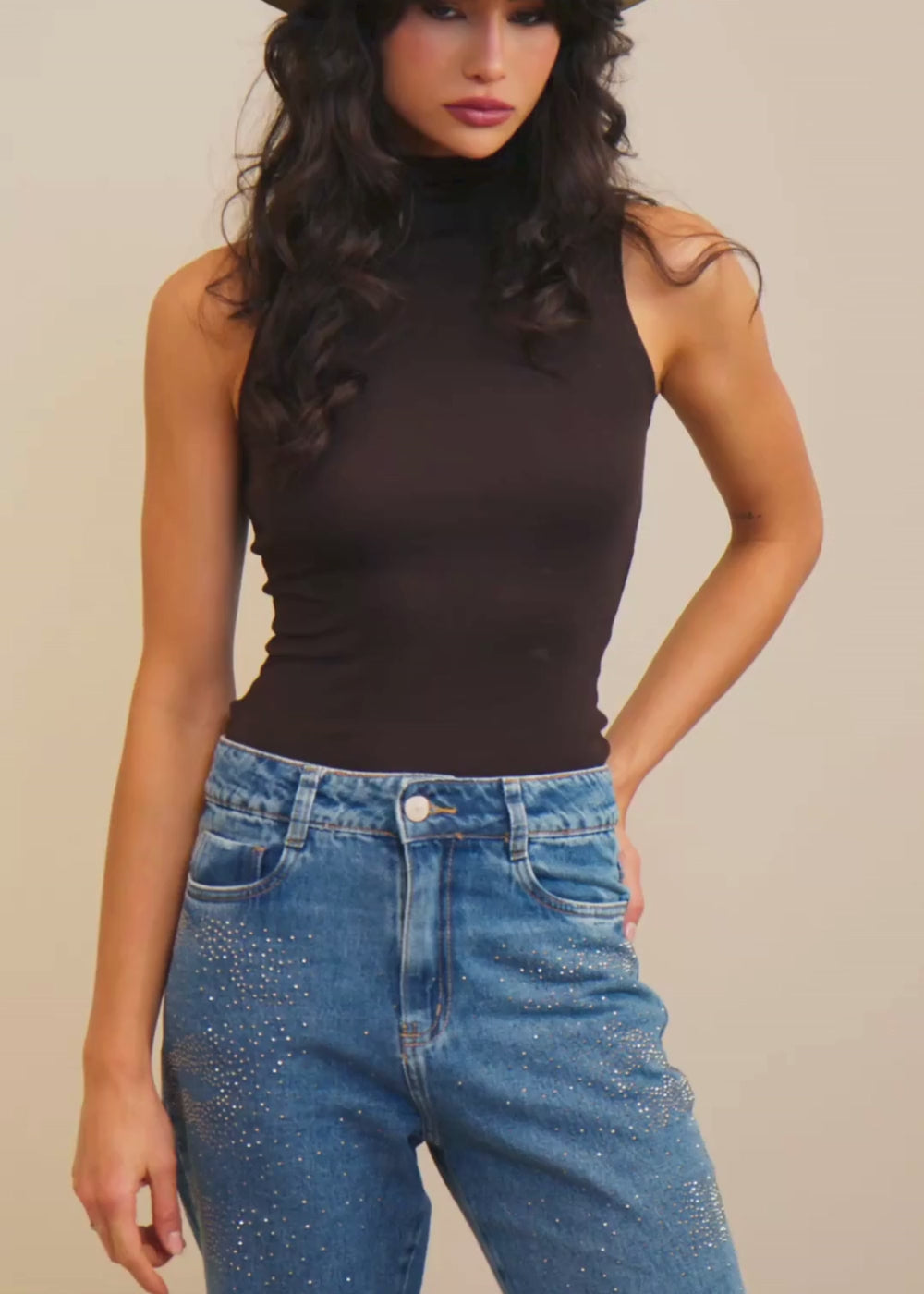 Calça Jeans Sawary Reta Brilho - 283098 AZUL
