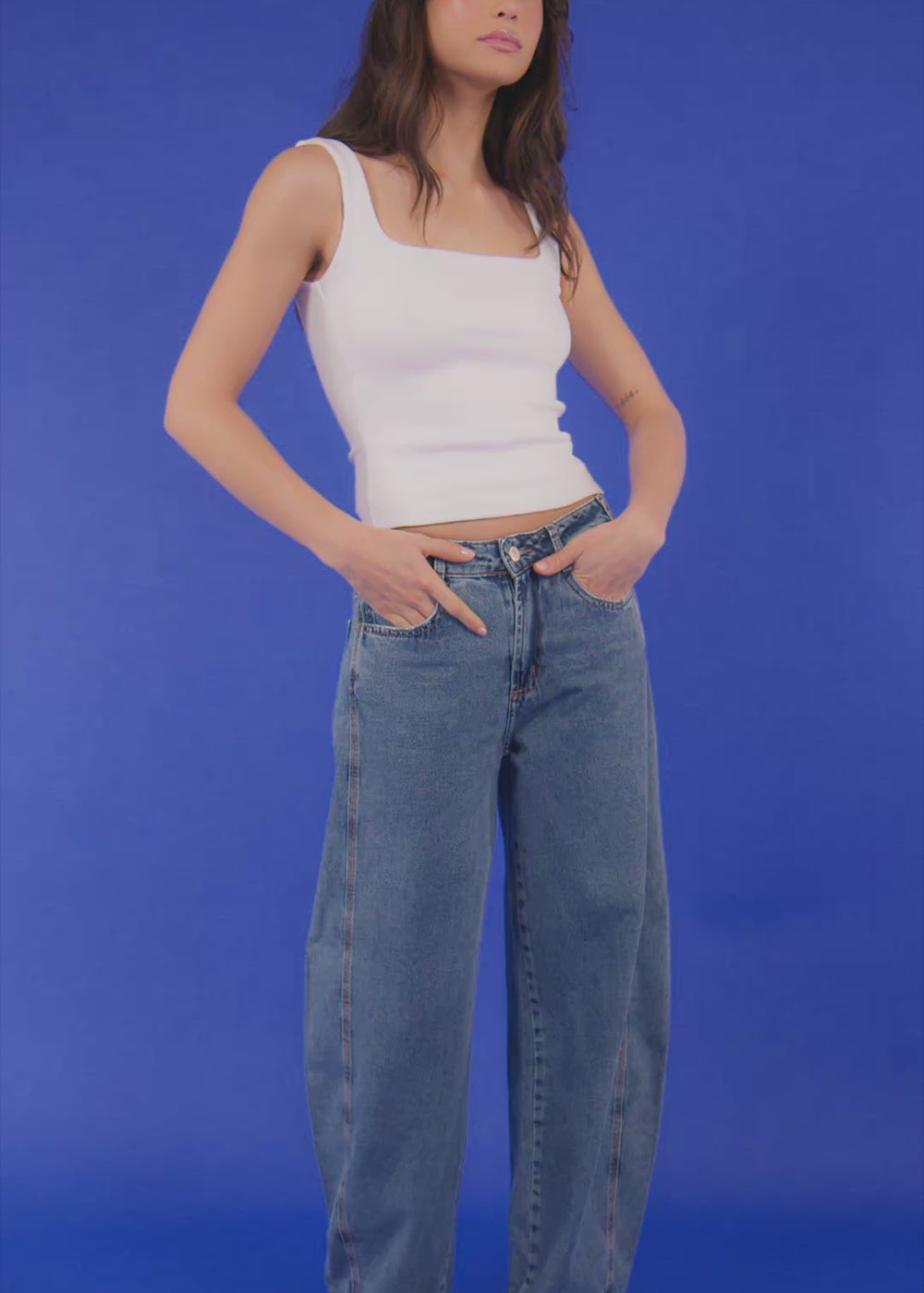 Calça Jeans Sawary Barrel - 283755 AZUL